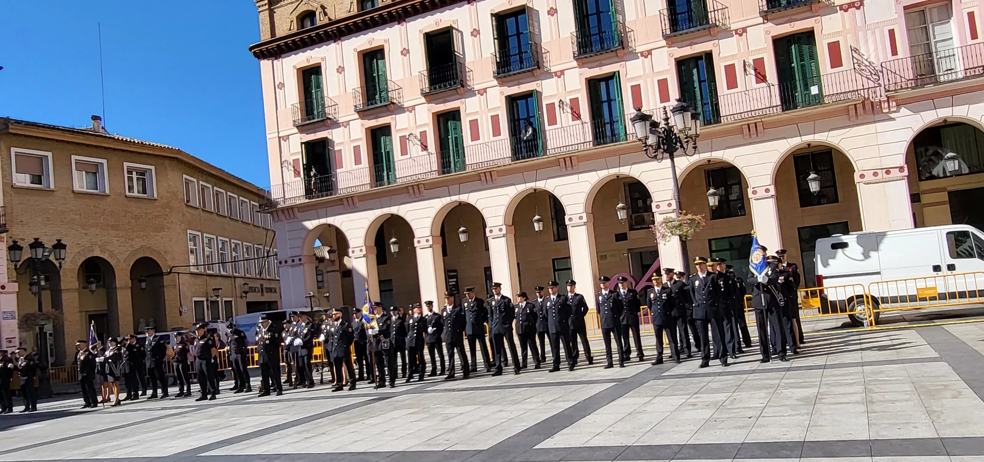 Celebración de la Policía Nacional de Huesca de la festividad de los Ángeles Custodios. Foto Mercedes Manterola