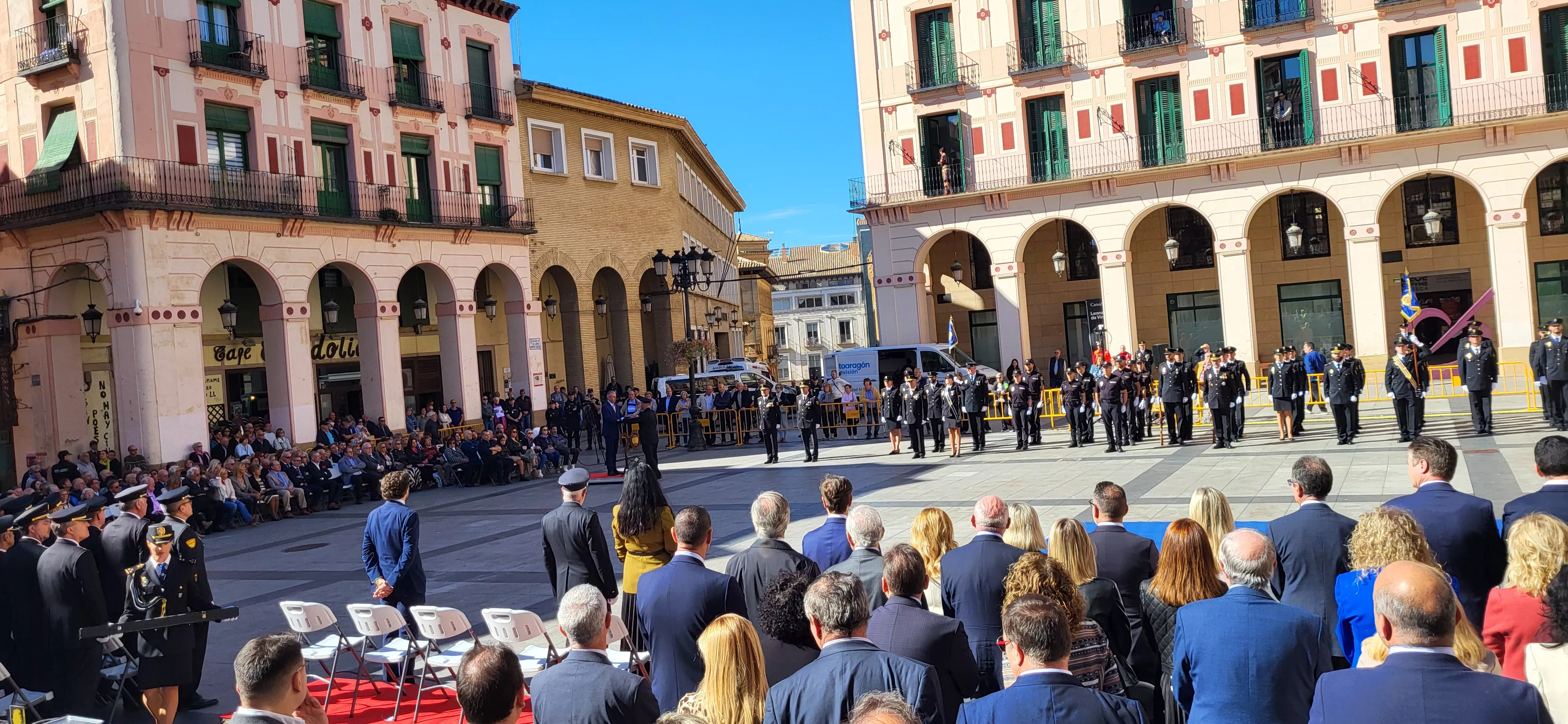 Celebración de la Policía Nacional de Huesca de la festividad de los Ángeles Custodios. Foto Mercedes Manterola