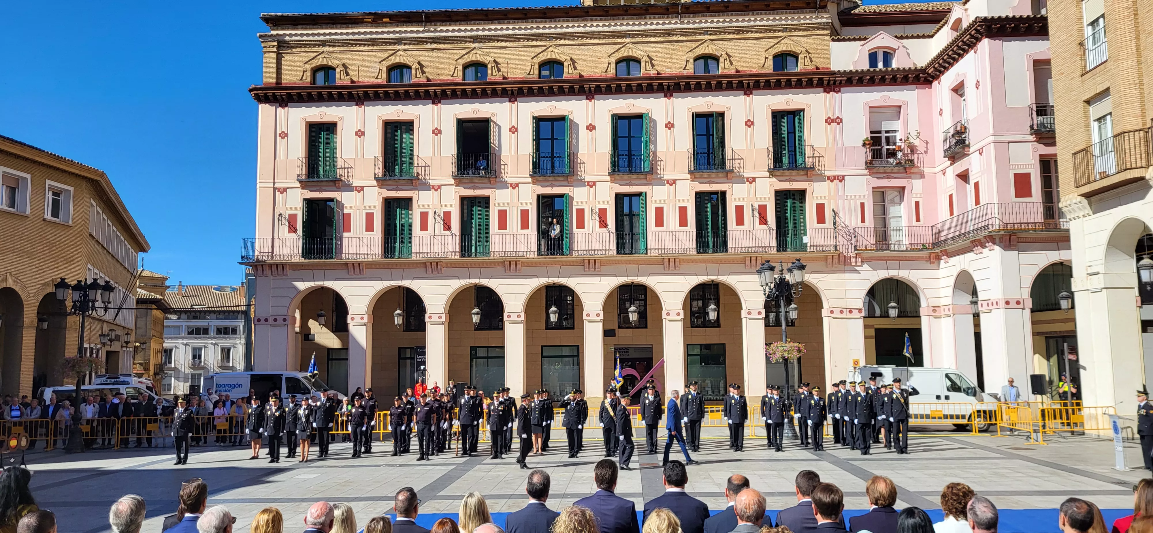Celebración de la Policía Nacional de Huesca de la festividad de los Ángeles Custodios. Foto Mercedes Manterola