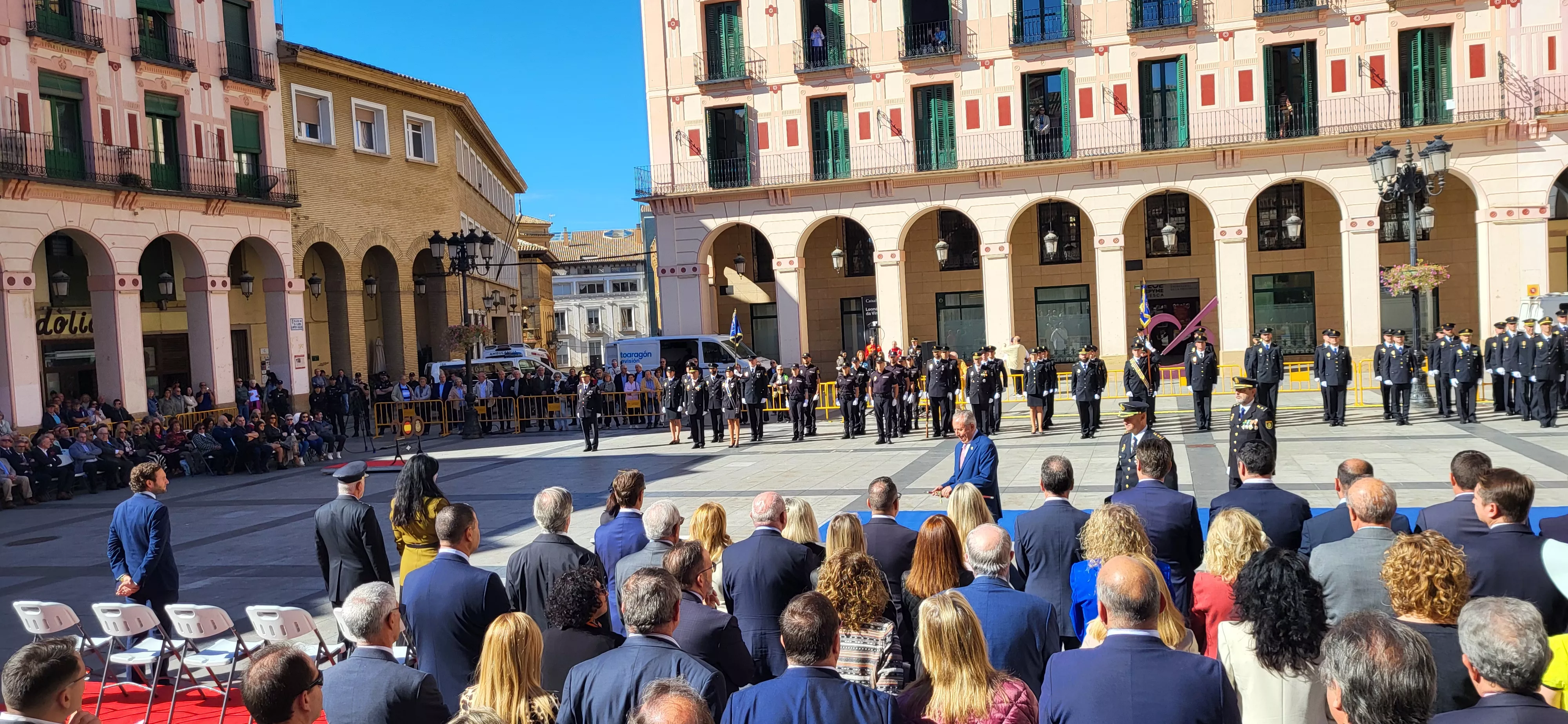 Celebración de la Policía Nacional de Huesca de la festividad de los Ángeles Custodios. Foto Mercedes Manterola