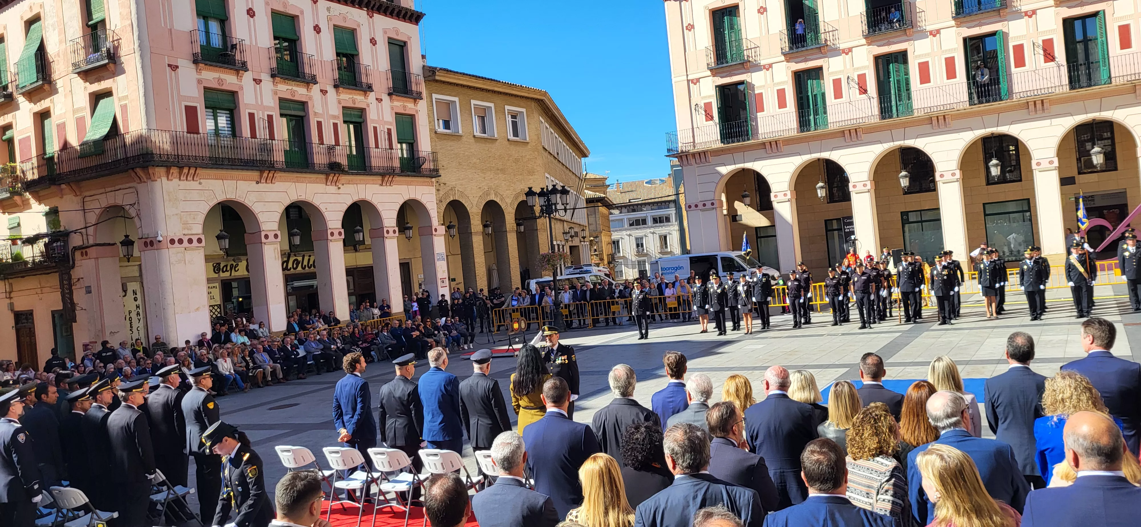 Celebración de la Policía Nacional de Huesca de la festividad de los Ángeles Custodios. Foto Mercedes Manterola