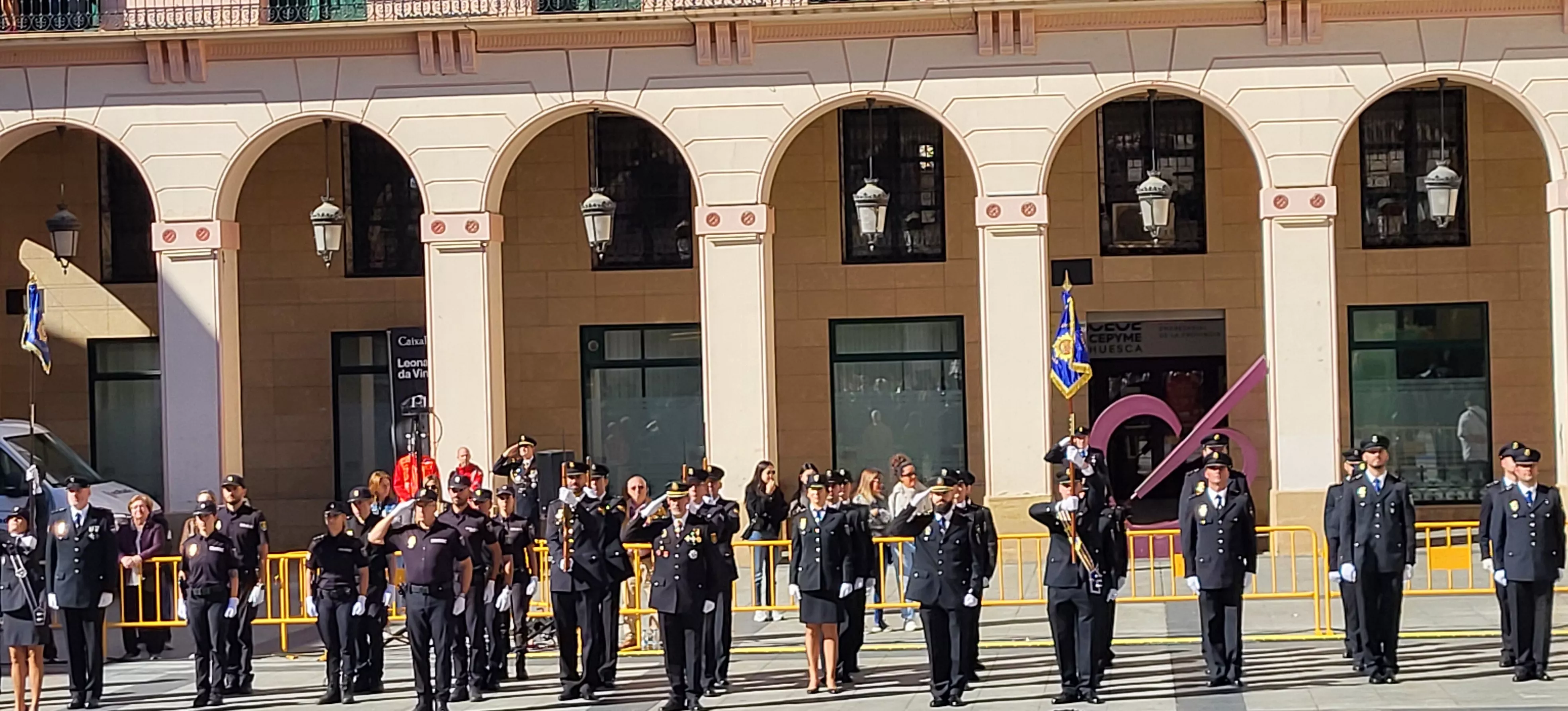 Celebración de la Policía Nacional de Huesca de la festividad de los Ángeles Custodios. Foto Mercedes Manterola