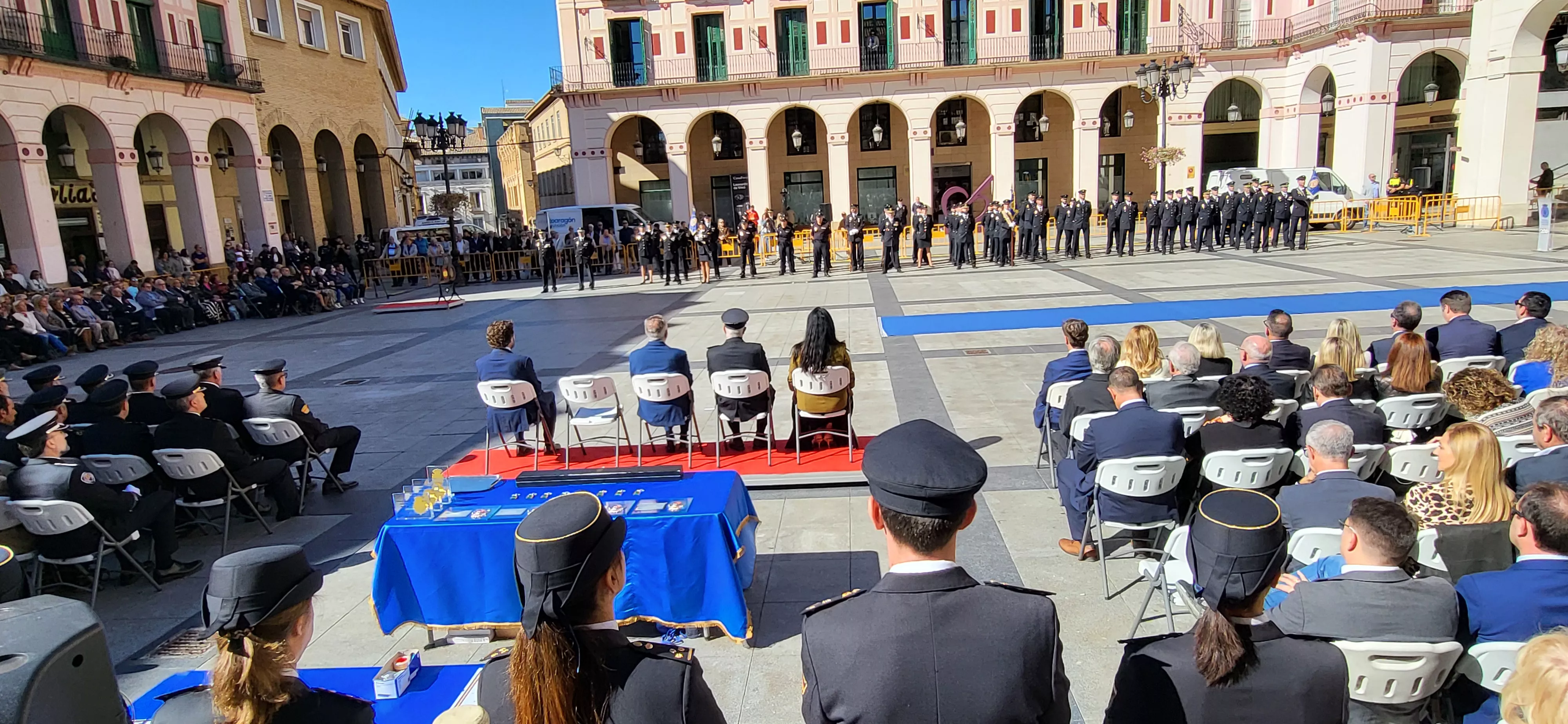 Celebración de la Policía Nacional de Huesca de la festividad de los Ángeles Custodios. Foto Mercedes Manterola