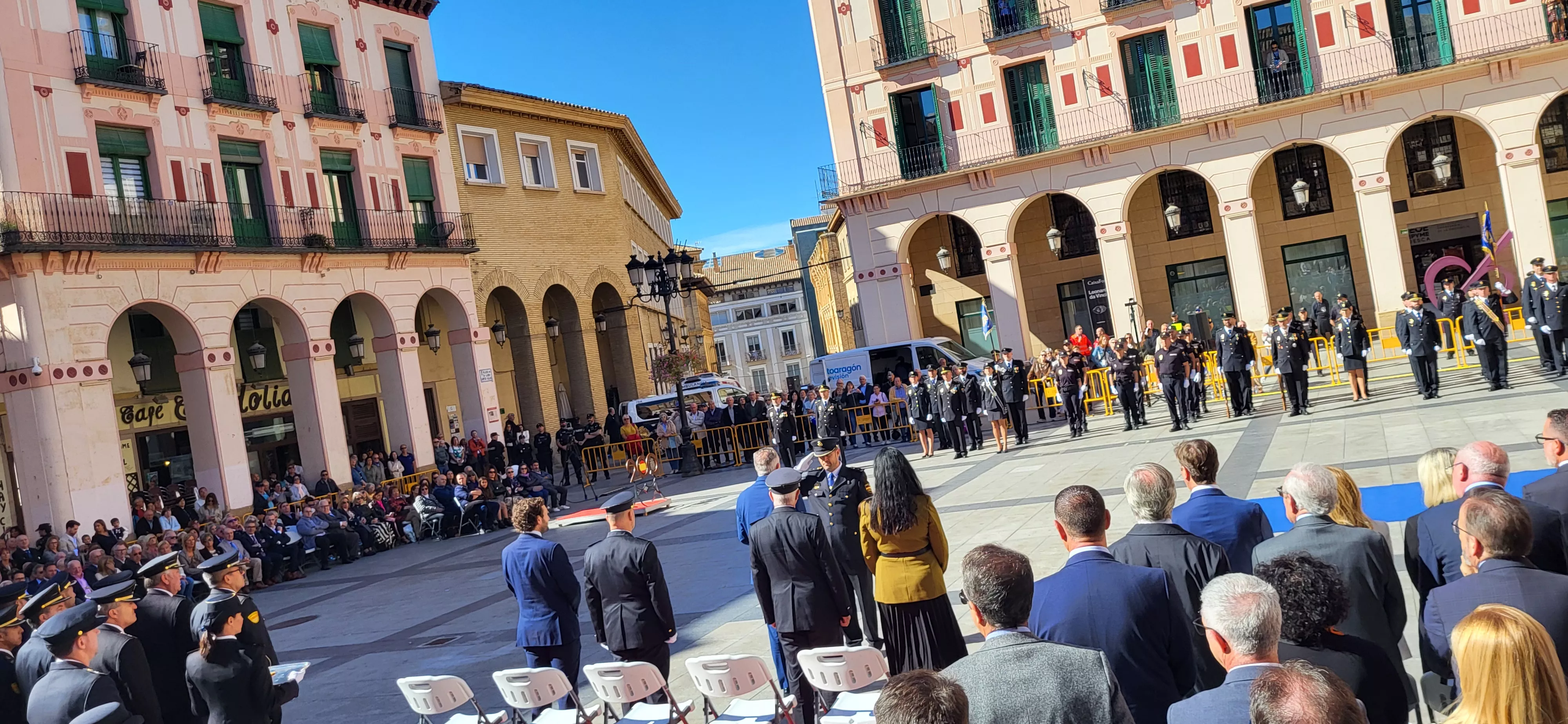 Celebración de la Policía Nacional de Huesca de la festividad de los Ángeles Custodios. Foto Mercedes Manterola