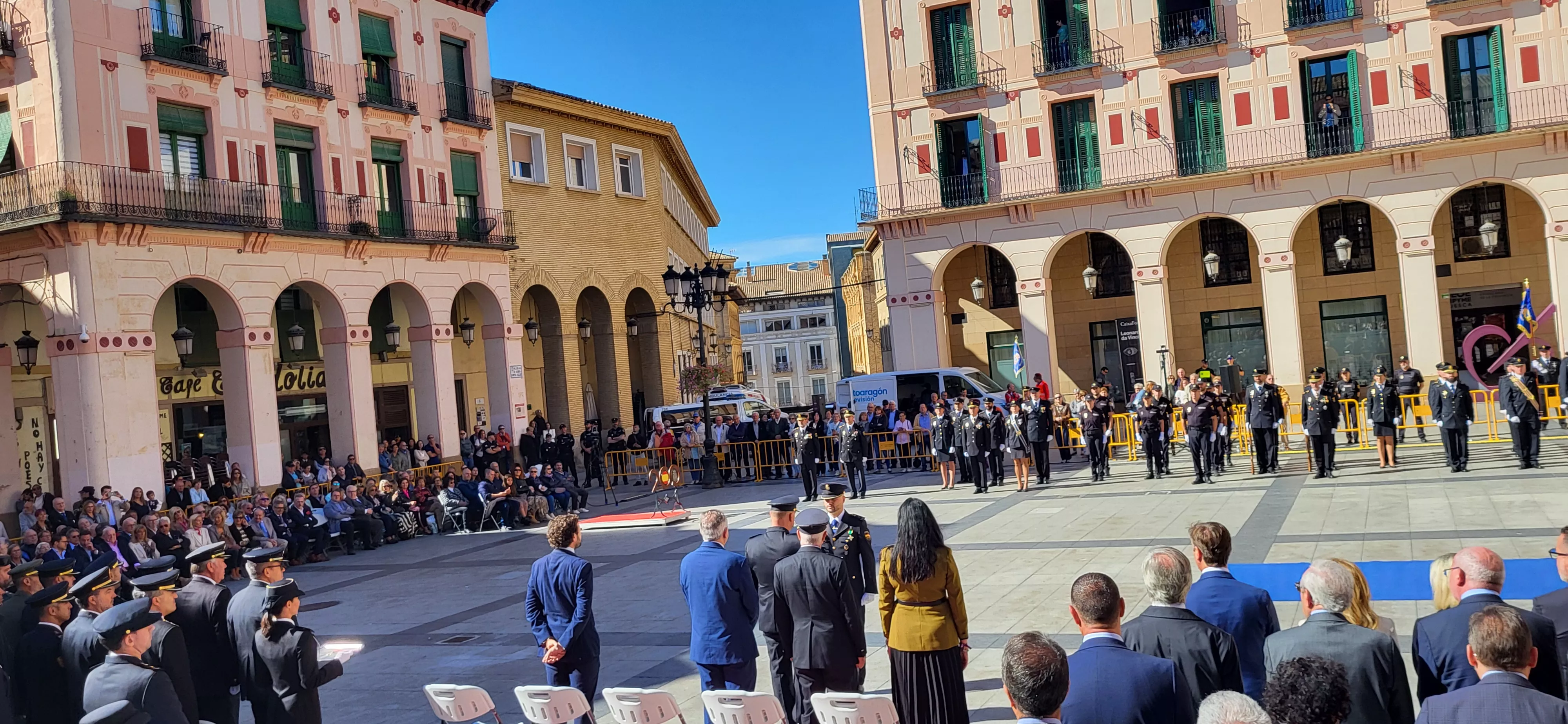 Celebración de la Policía Nacional de Huesca de la festividad de los Ángeles Custodios. Foto Mercedes Manterola