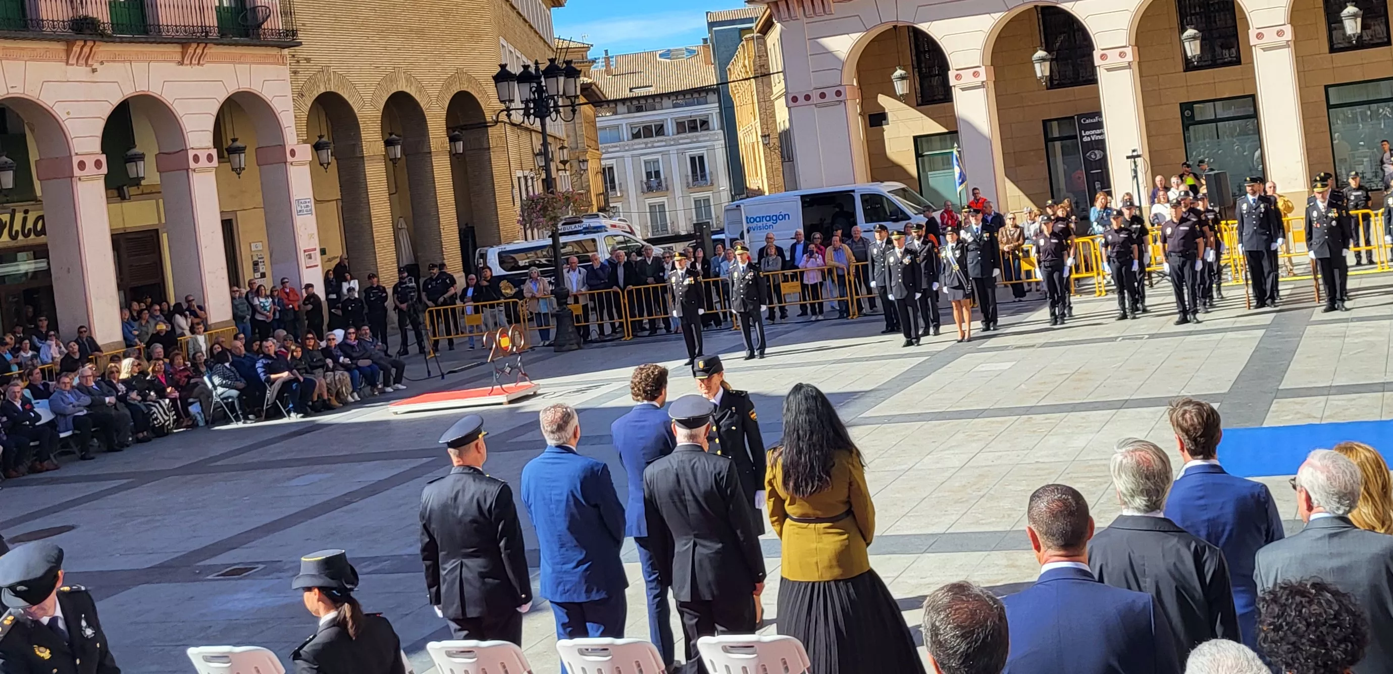 Celebración de la Policía Nacional de Huesca de la festividad de los Ángeles Custodios. Foto Mercedes Manterola