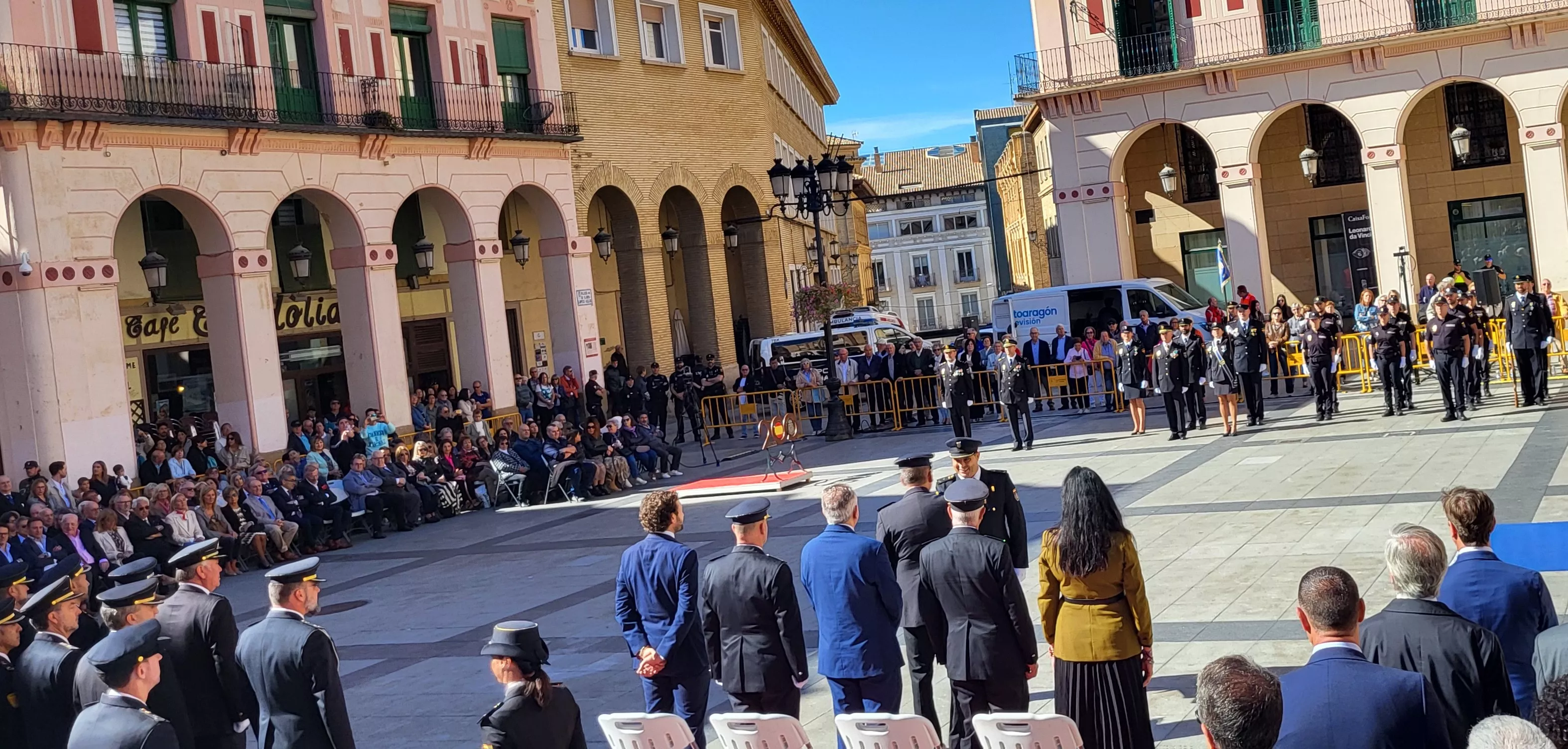 Celebración de la Policía Nacional de Huesca de la festividad de los Ángeles Custodios. Foto Mercedes Manterola