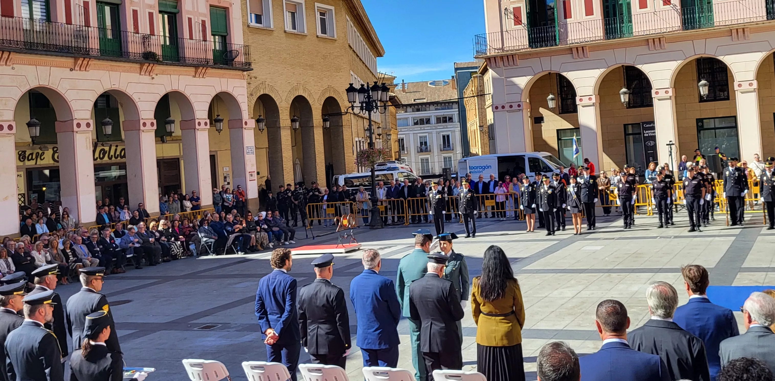 Celebración de la Policía Nacional de Huesca de la festividad de los Ángeles Custodios. Foto Mercedes Manterola