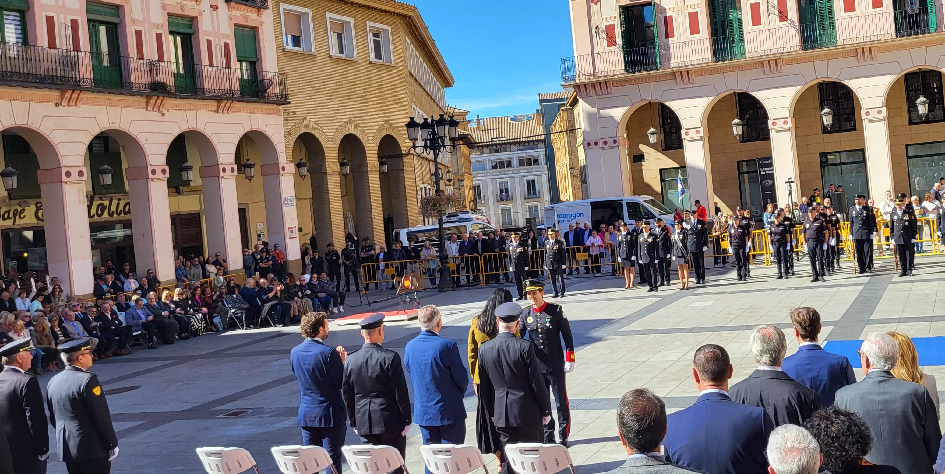 Celebración de la Policía Nacional de Huesca de la festividad de los Ángeles Custodios. Foto Mercedes Manterola