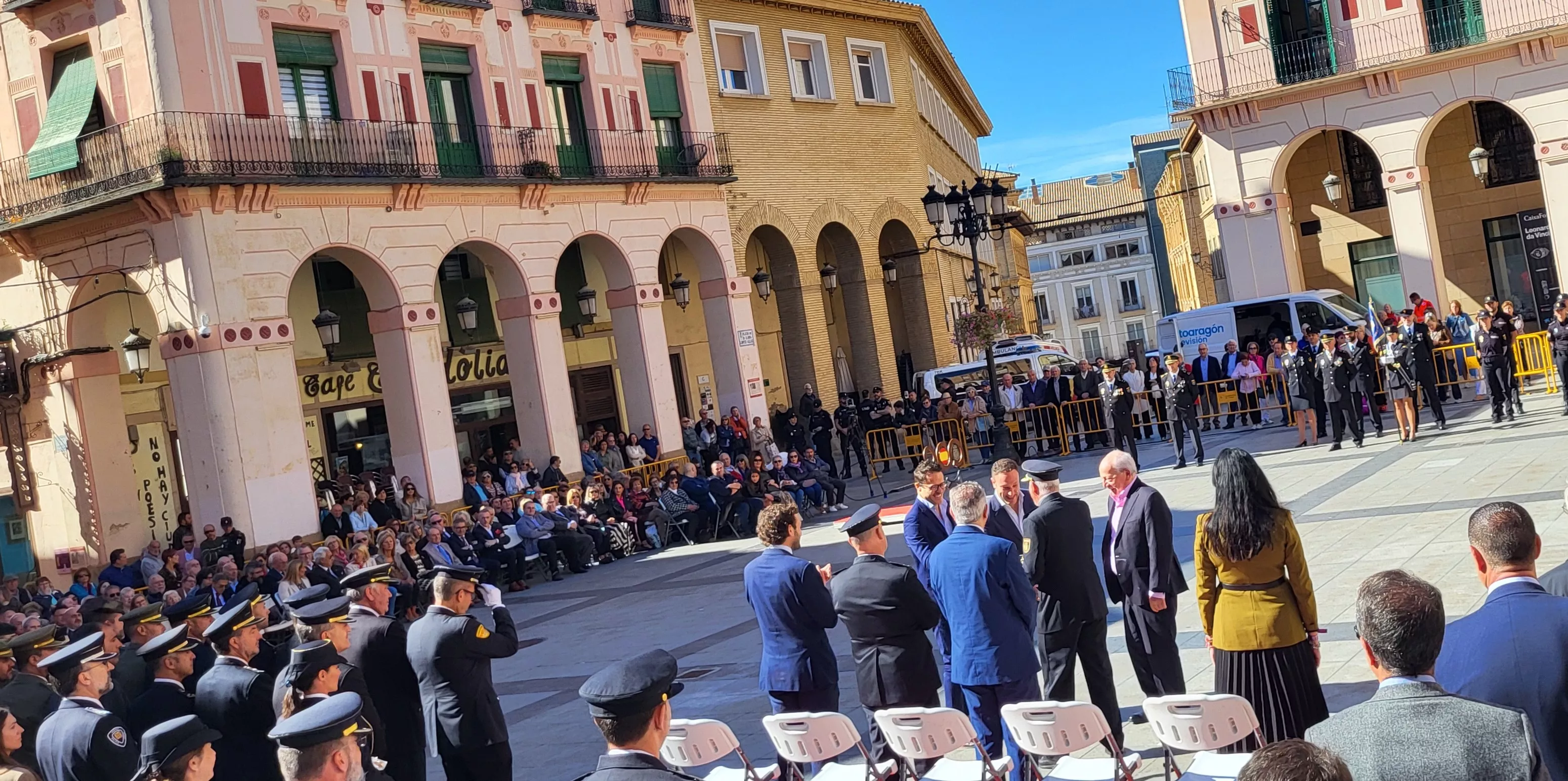 Celebración de la Policía Nacional de Huesca de la festividad de los Ángeles Custodios. Foto Mercedes Manterola