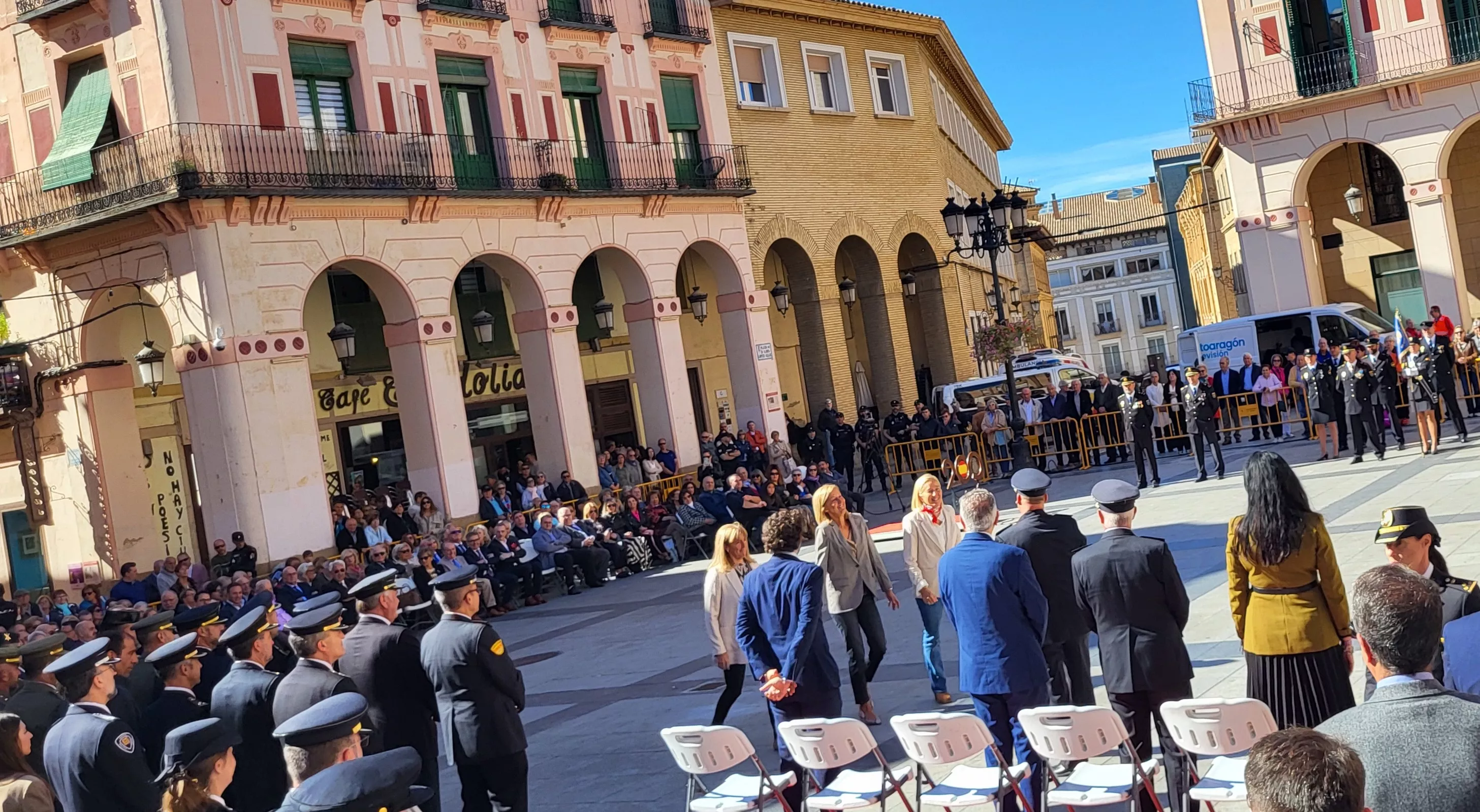 Celebración de la Policía Nacional de Huesca de la festividad de los Ángeles Custodios. Foto Mercedes Manterola
