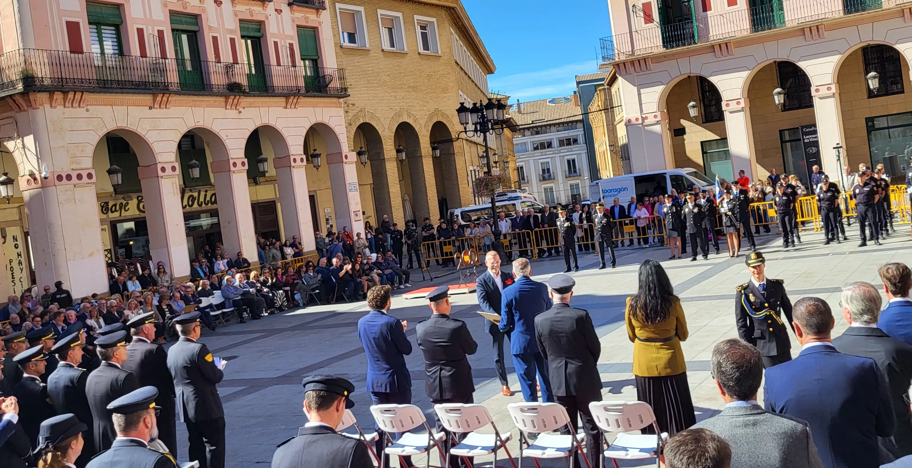 Celebración de la Policía Nacional de Huesca de la festividad de los Ángeles Custodios. Foto Mercedes Manterola
