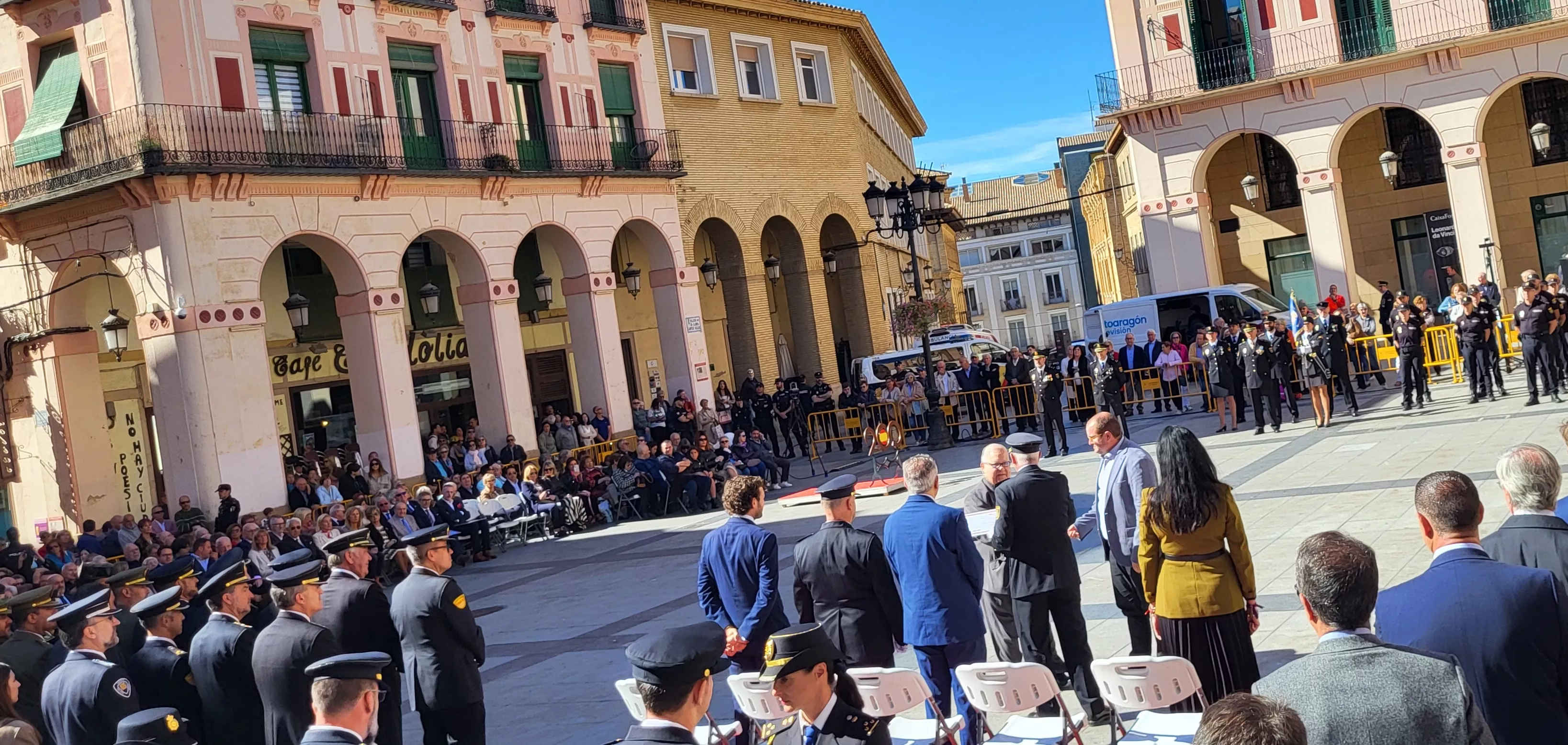 Celebración de la Policía Nacional de Huesca de la festividad de los Ángeles Custodios. Foto Mercedes Manterola