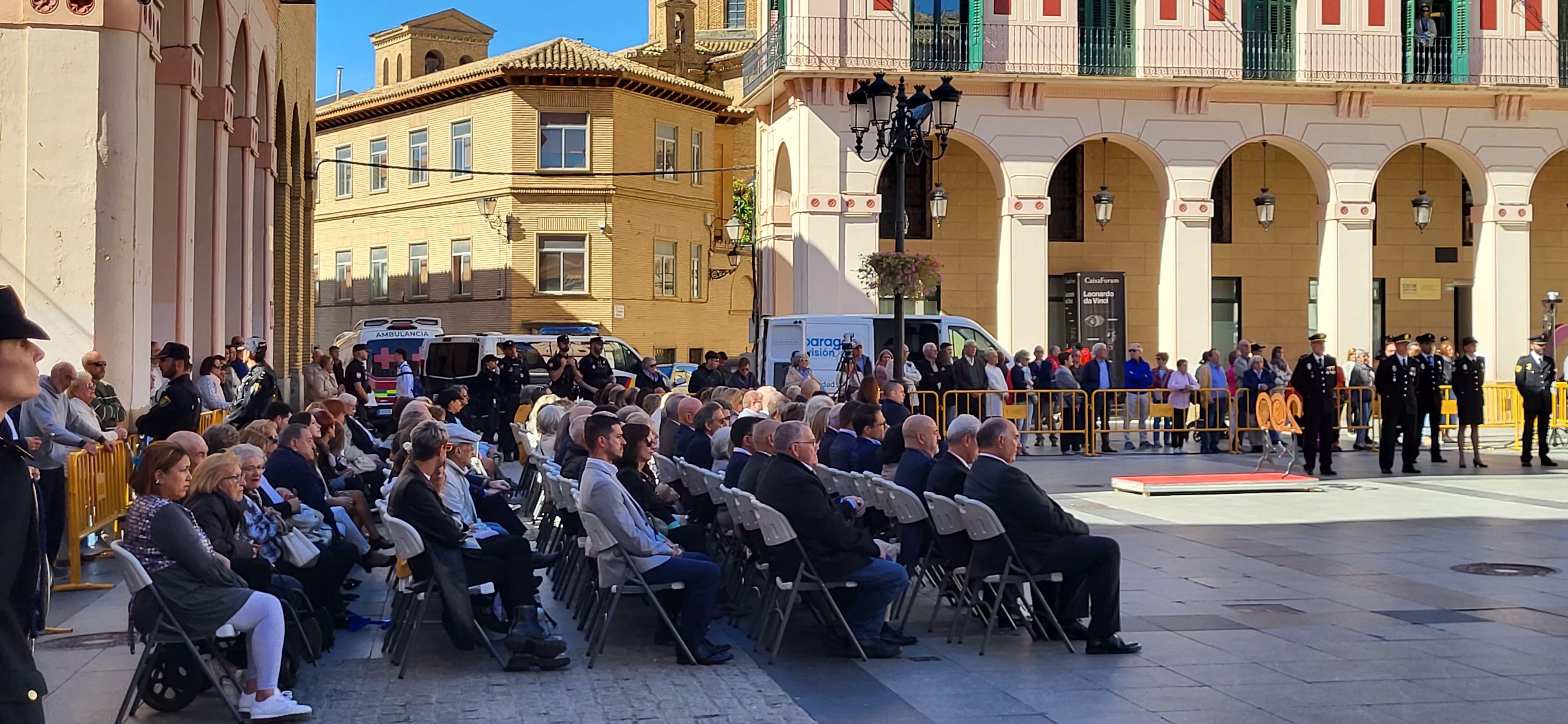 Celebración de la Policía Nacional de Huesca de la festividad de los Ángeles Custodios. Foto Mercedes Manterola