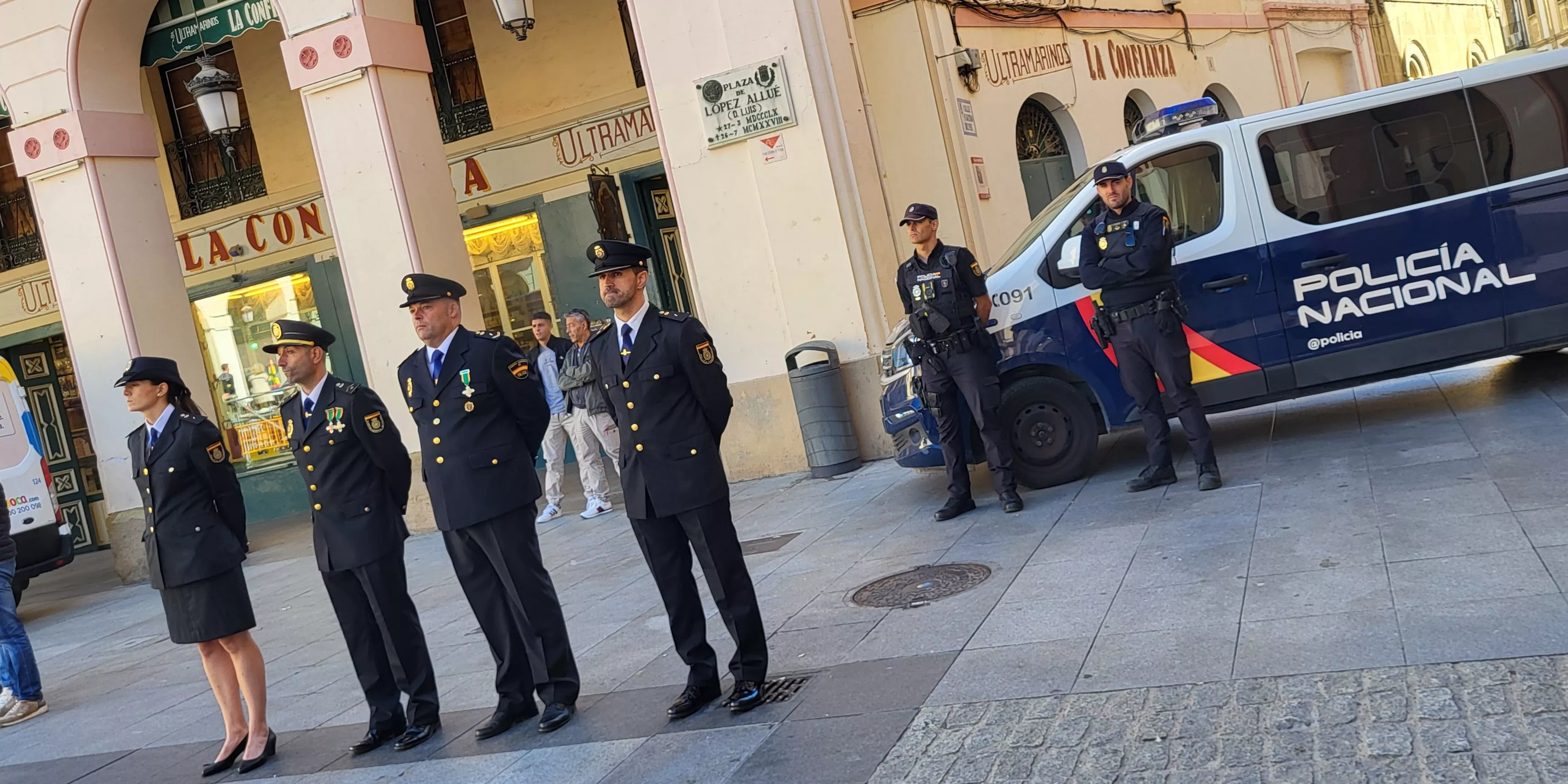 Celebración de la Policía Nacional de Huesca de la festividad de los Ángeles Custodios. Foto Mercedes Manterola