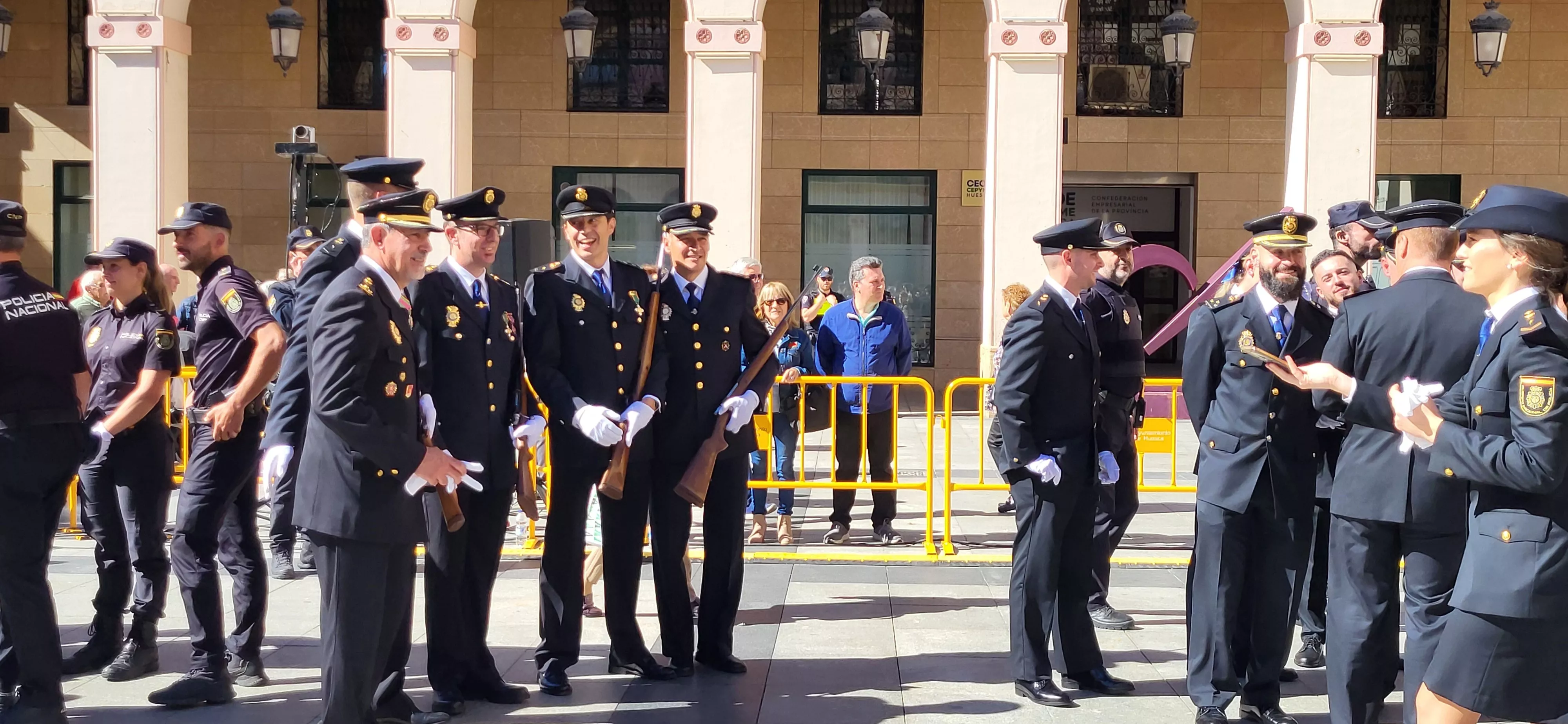Celebración de la Policía Nacional de Huesca de la festividad de los Ángeles Custodios. Foto Mercedes Manterola