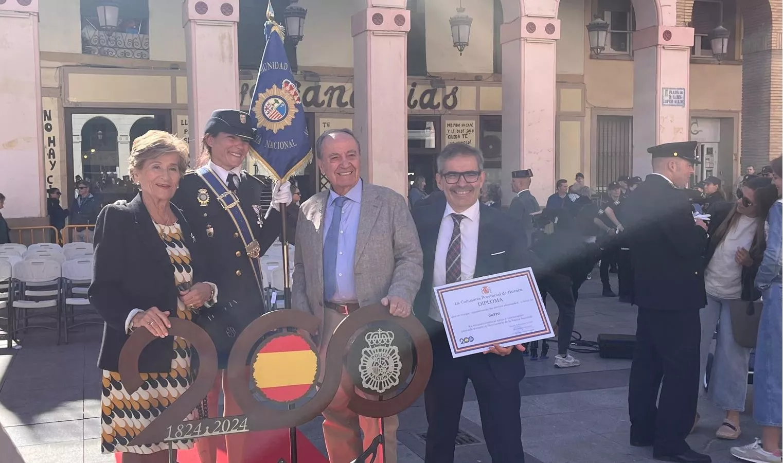 Celebración de la Policía Nacional de Huesca de la festividad de los Ángeles Custodios. Foto Mercedes Manterola