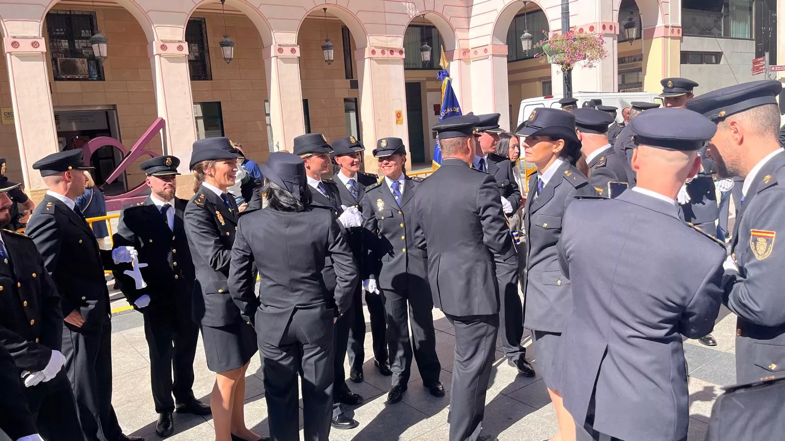 Celebración de la Policía Nacional de Huesca de la festividad de los Ángeles Custodios. Foto Mercedes Manterola