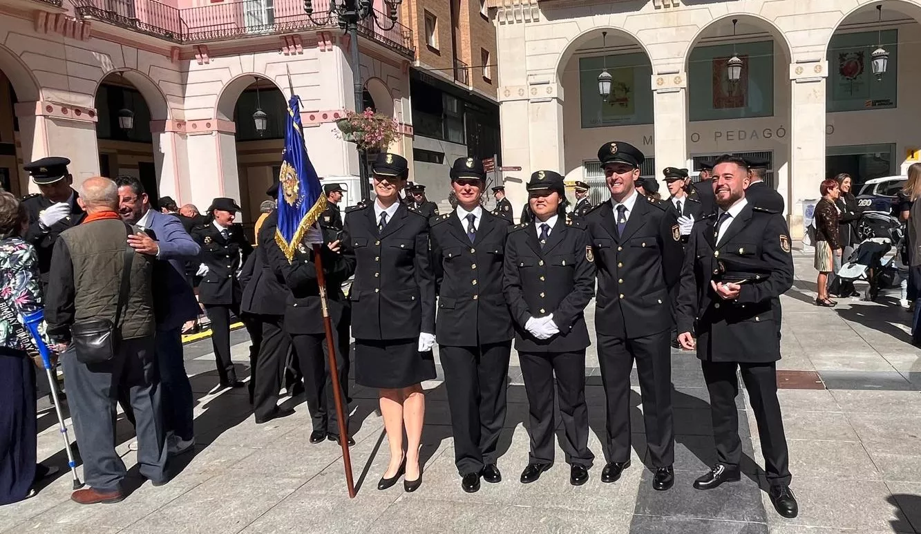 Celebración de la Policía Nacional de Huesca de la festividad de los Ángeles Custodios. Foto Mercedes Manterola