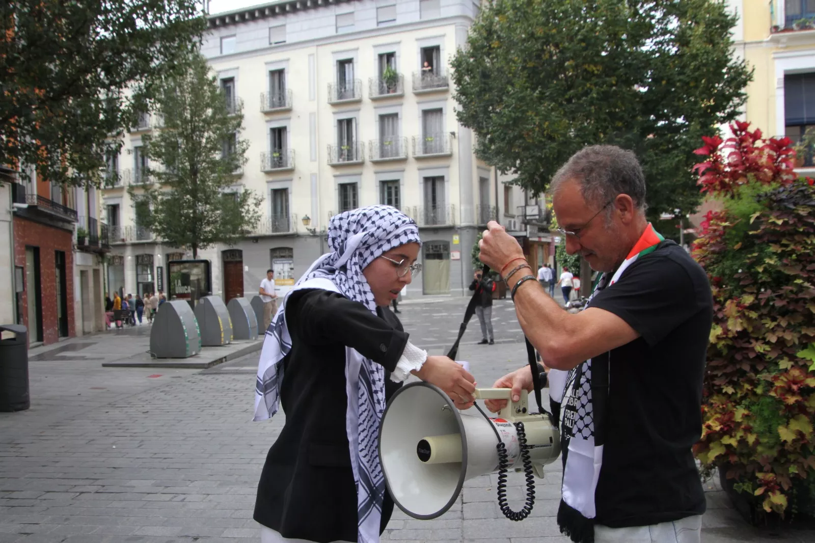 Manifestación en Huesca en apoyo al pueblo palestino. Foto Carlos Neofato 