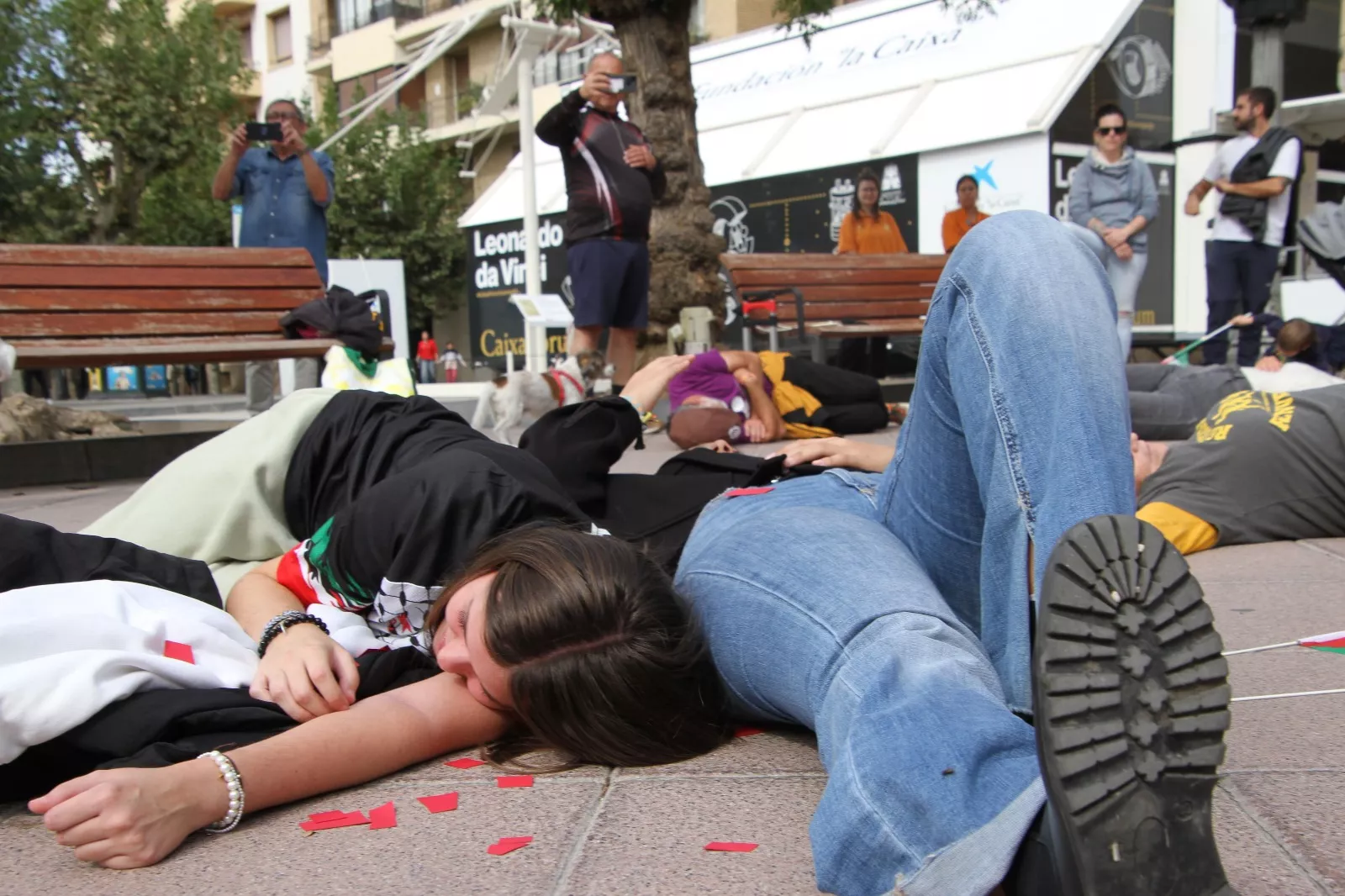 Manifestación en Huesca en apoyo al pueblo palestino. Foto Carlos Neofato 