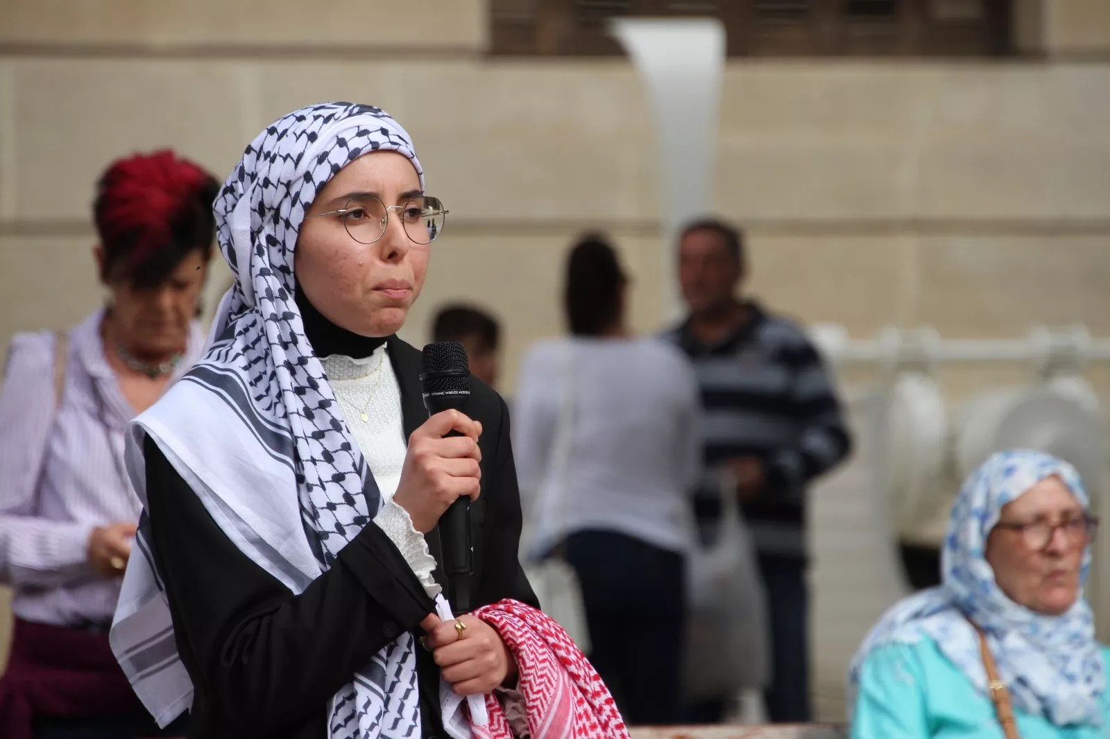 Manifestación en Huesca en apoyo al pueblo palestino. Foto Carlos Neofato 