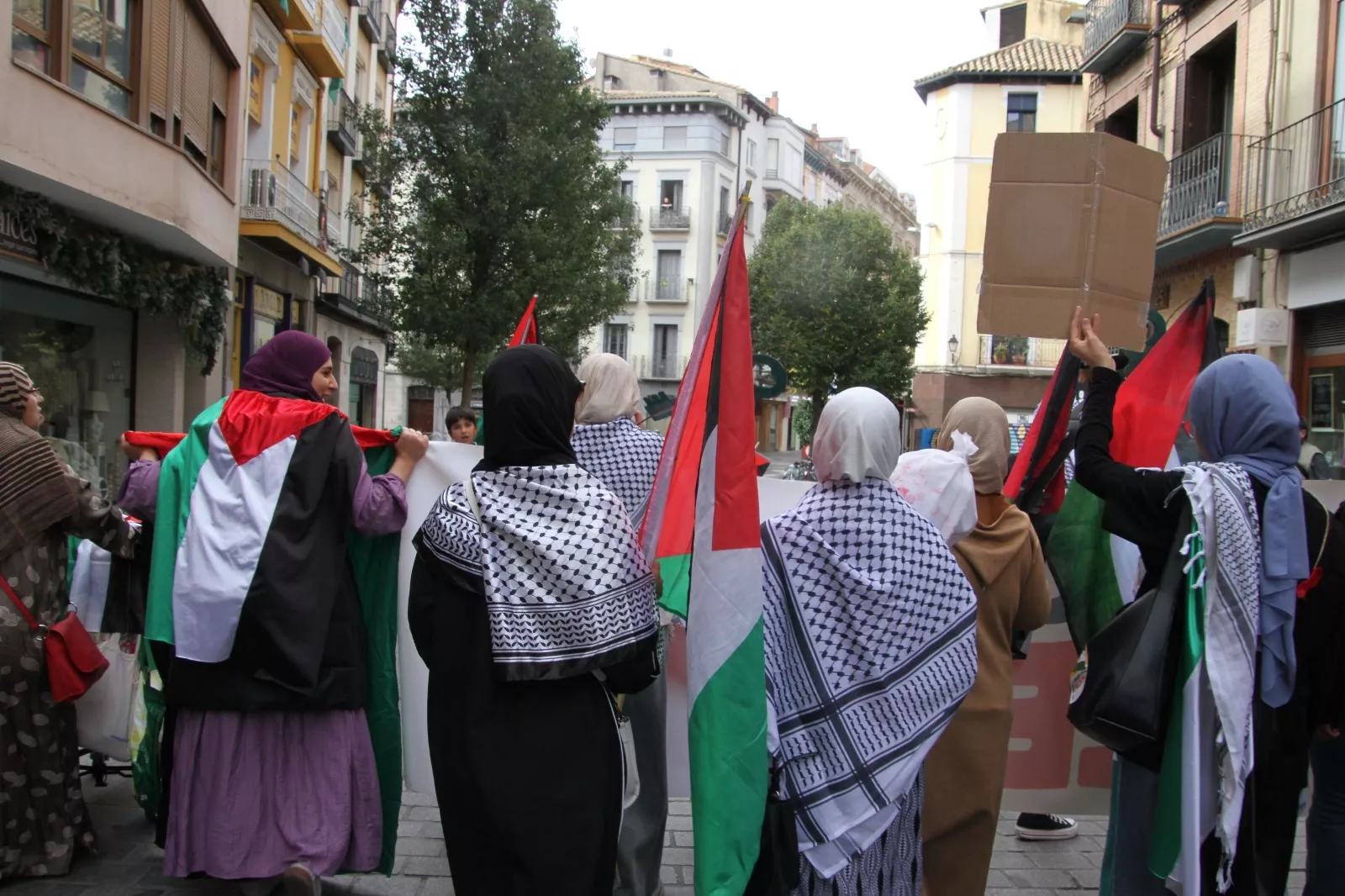 Manifestación en Huesca en apoyo al pueblo palestino. Foto Carlos Neofato 