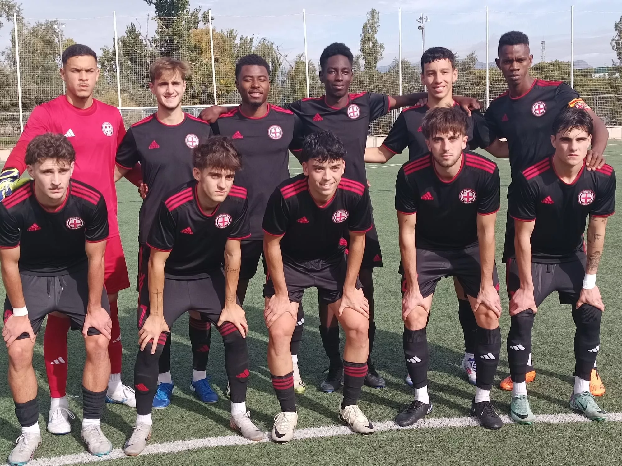 Once del Internacional Huesca en la goleada ante el Ranillas.