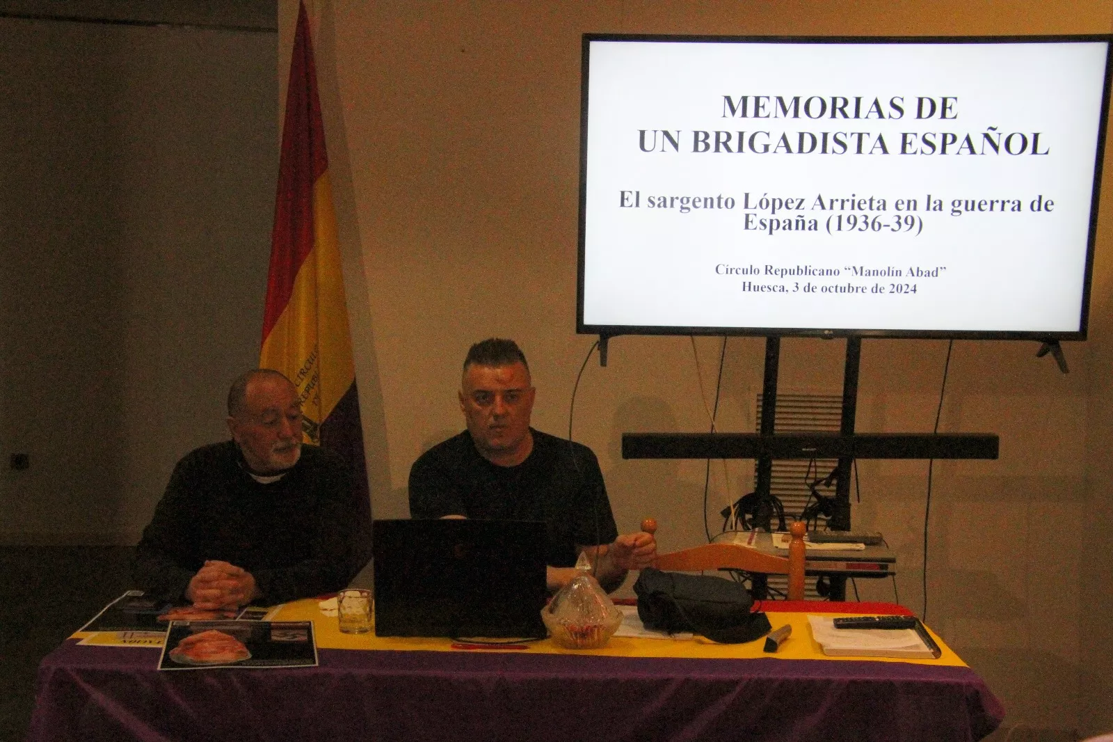 Presentación del libro Memorias de un brigadista español de Fran Martín. Foto Carlos Neofato 