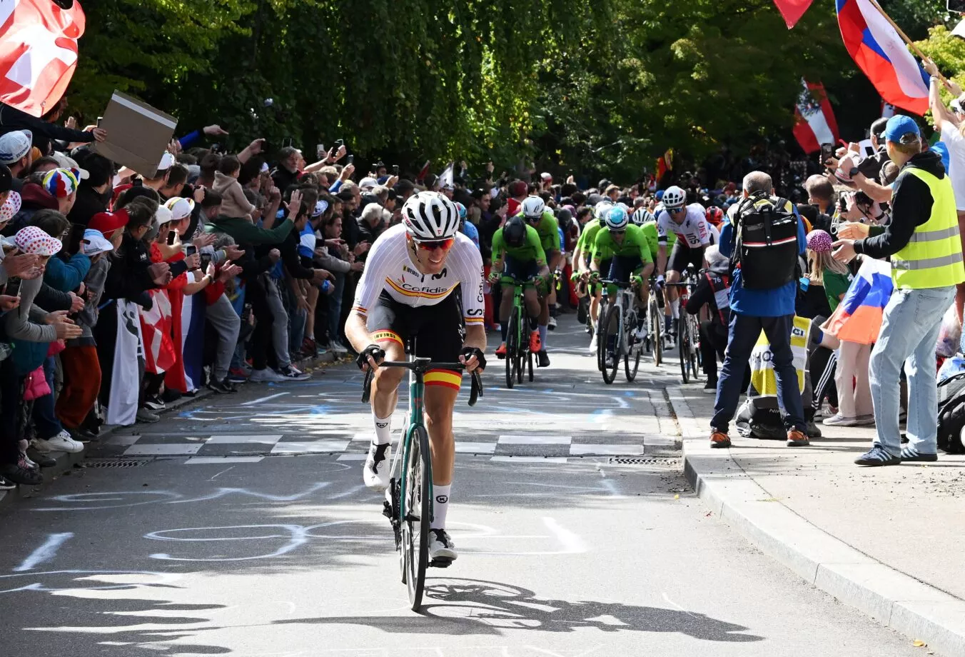 Pablo Castrillo en el Mundial de Zúrich. Estas son las fechas más importantes del ciclismo 2025: algunas claves de los altoaragoneses. Foto: GettyImages