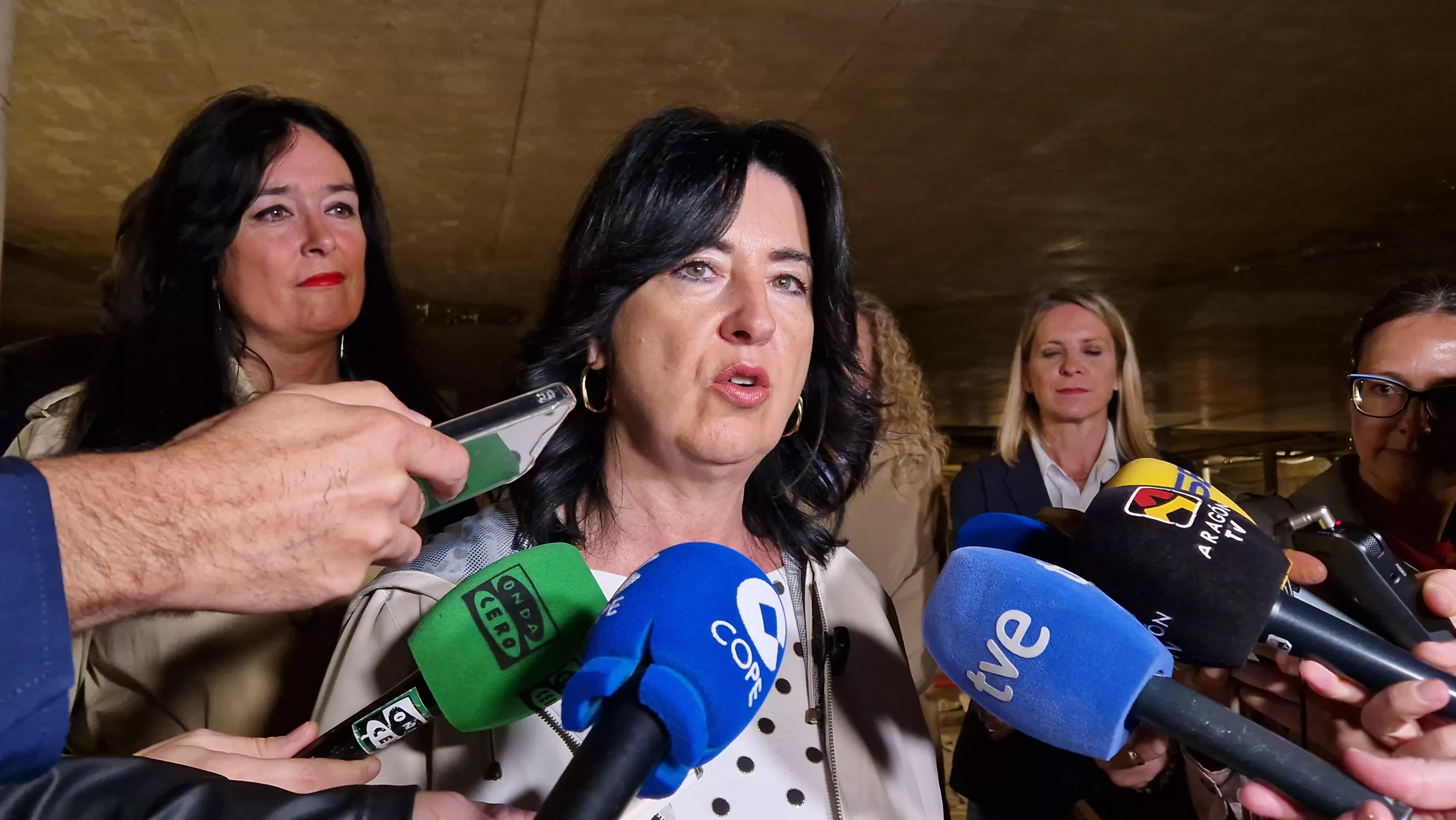 Visita de la directora general de Patrimonio,  Gloria Pérez, al Círculo Católico de Huesca. Foto Myriam Martínez 