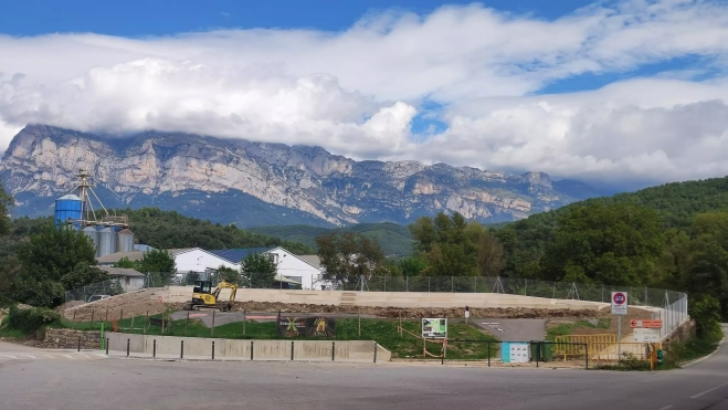 Aspecto que presenta ya el pumtrack de Aínsa. Aspecto que presenta ya el pumtrack de Aínsa.