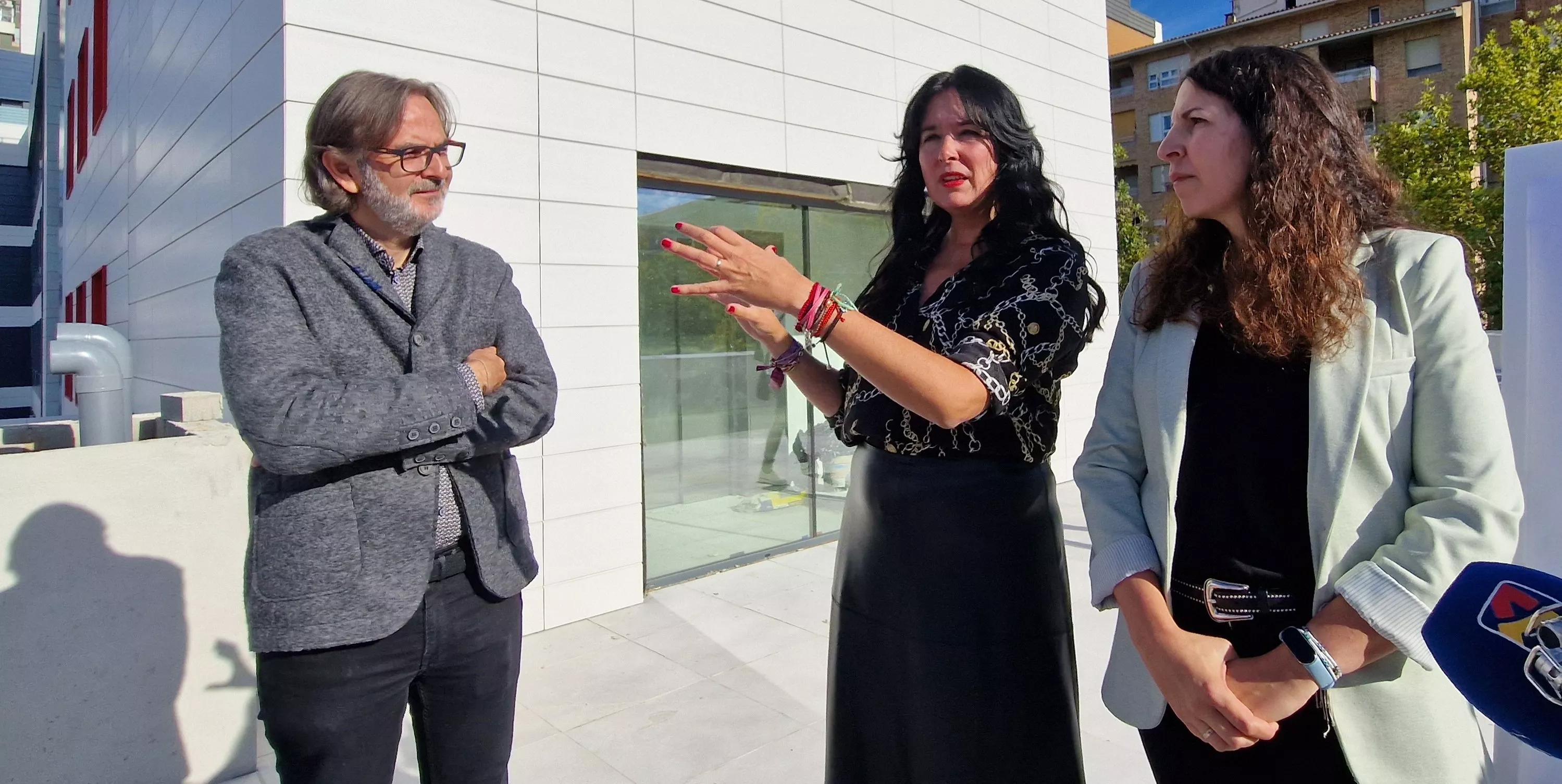 Iván Rodríguez, Lorena Orduna y Sara Comenge. Foto Myriam Martínez