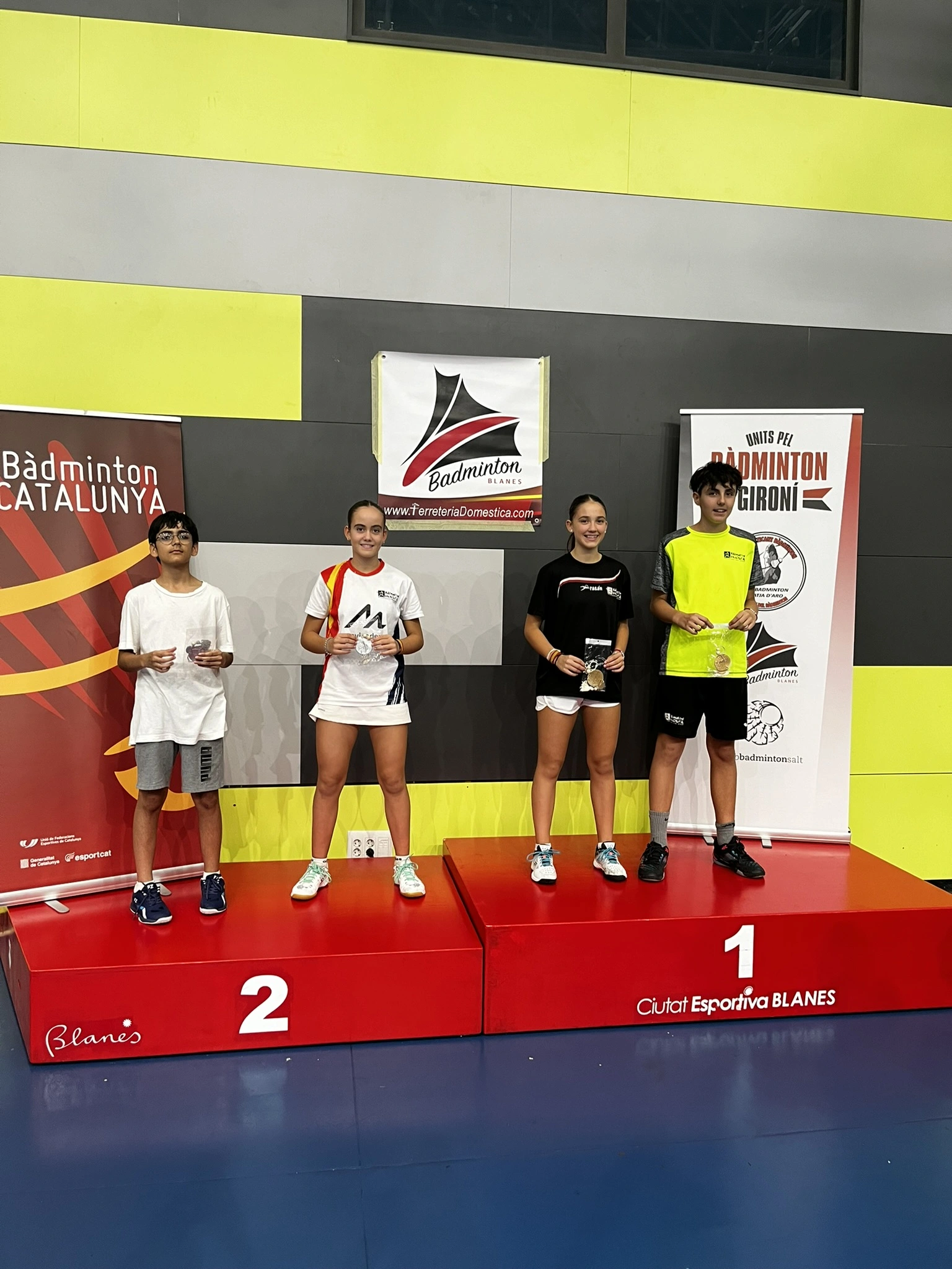Podio dobles mixto Sub15 Blanes