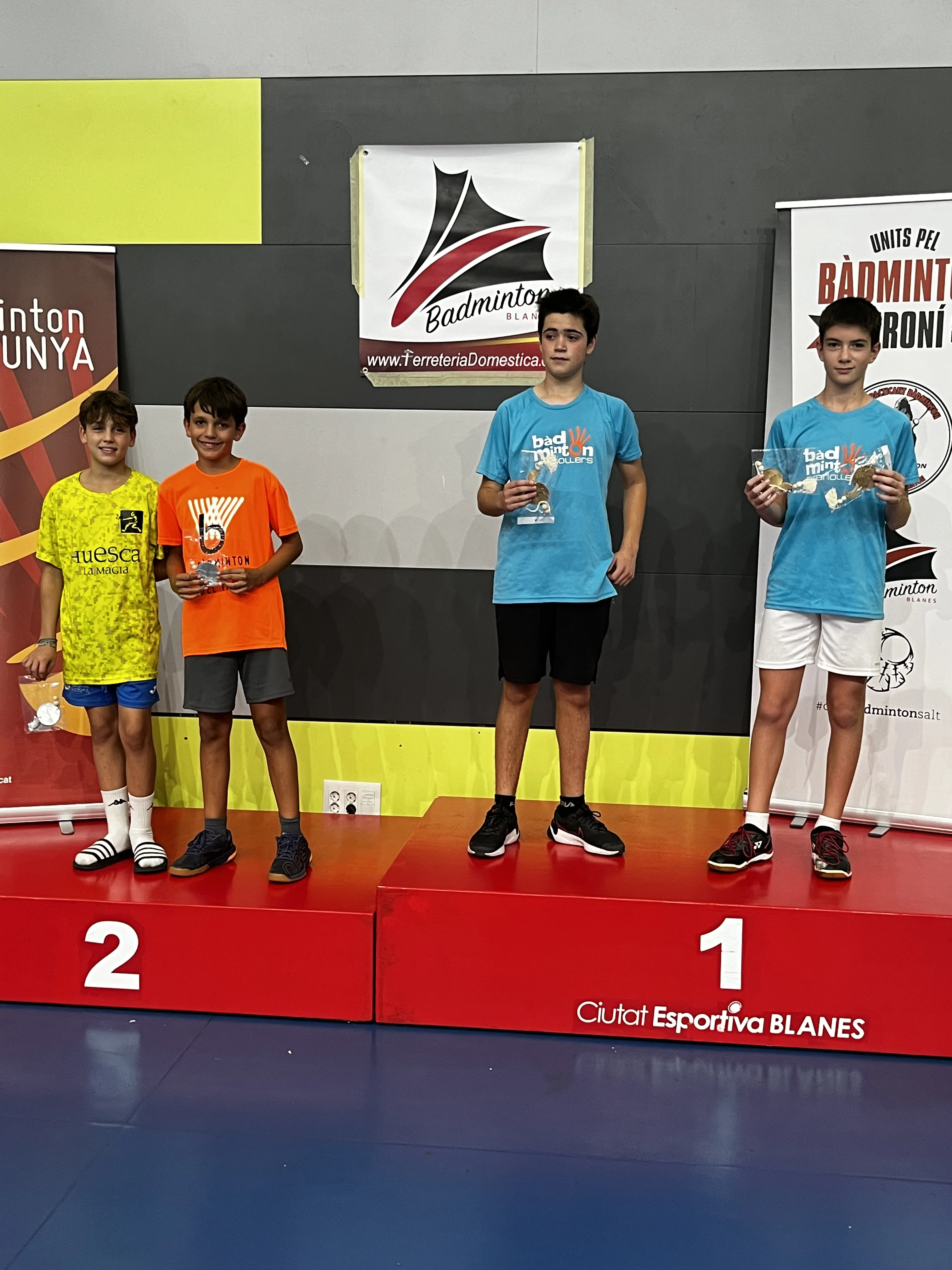 Podio doble masculino Sub13 Blaness