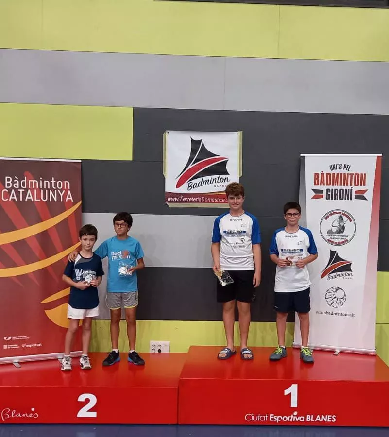 Podio dobles masculino Sub-15 Blanes