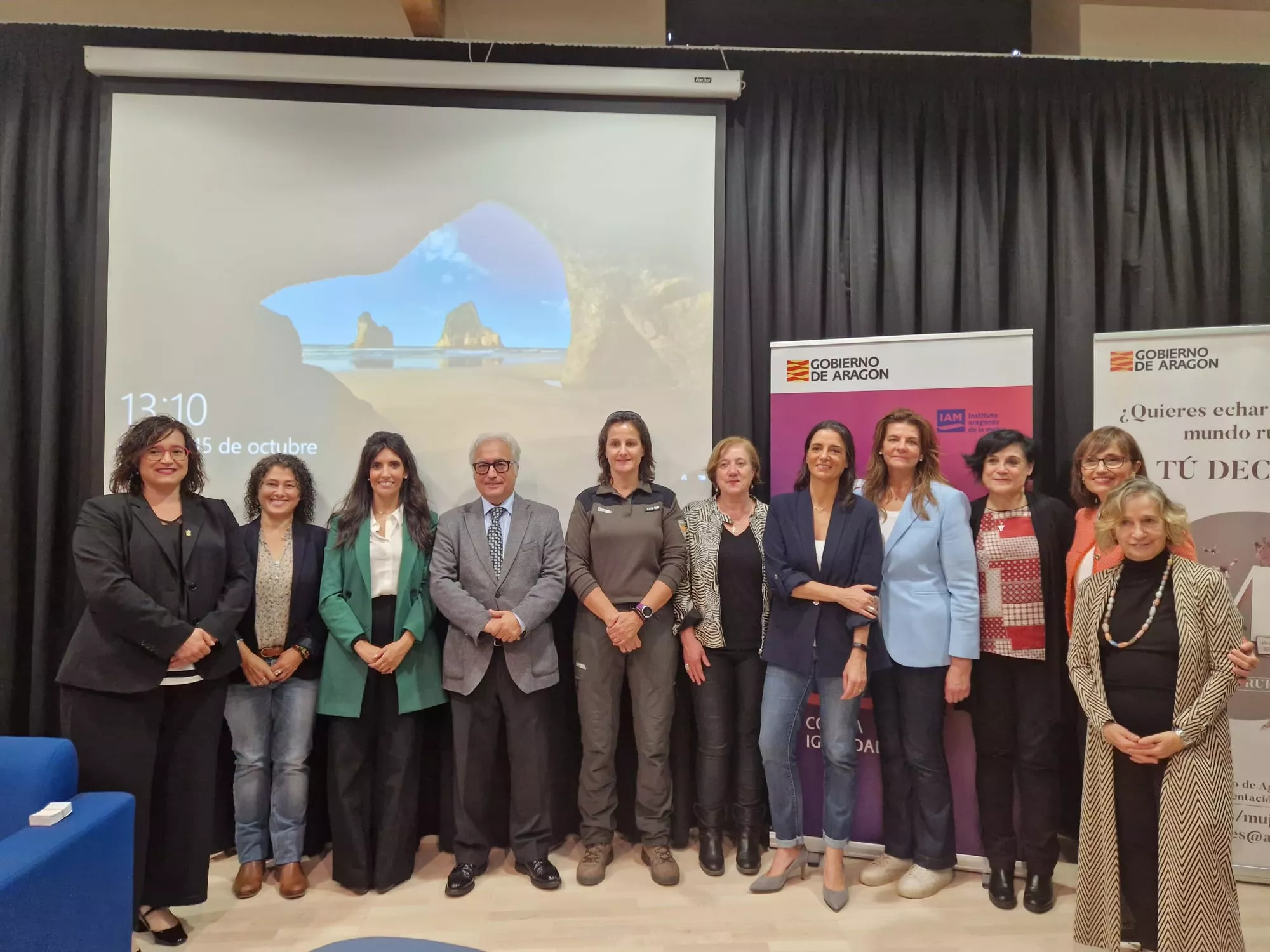 Javier Rincón y María Antoñanzas han participado en la celebración en Binéfar del Día Internacional de la Mujer Rural.