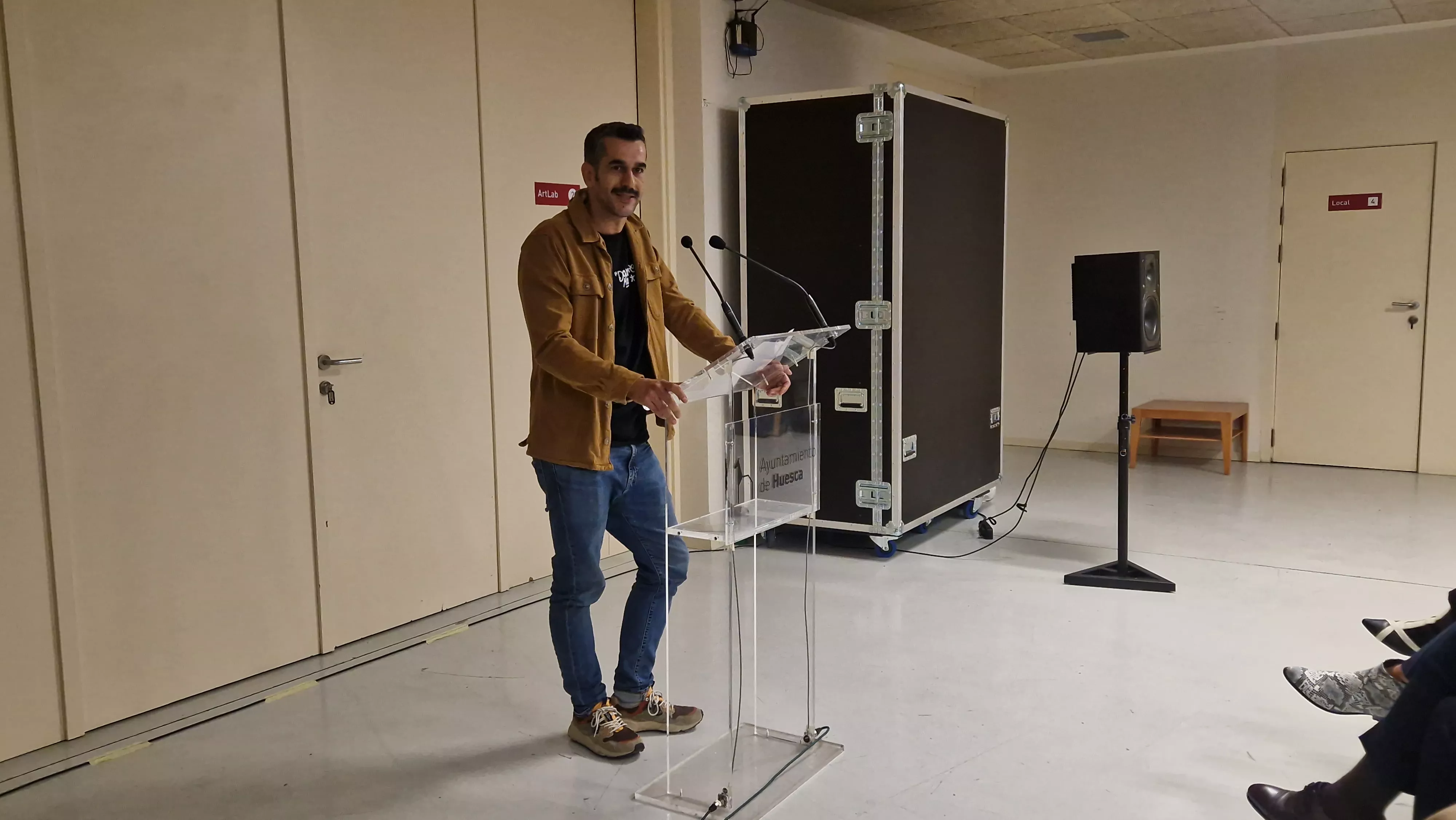 Manuel Avellanas, en la inauguración del Spin Festival. Foto Myriam Martínez