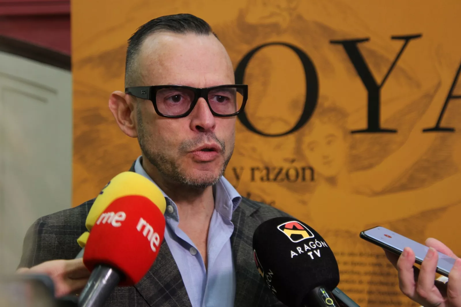 Pedro Olloqui. Exposición ‘Goya, fantasía y razón Los Caprichos’ en el Archivo Provincial de Huesca. Foto Carlos Neofato