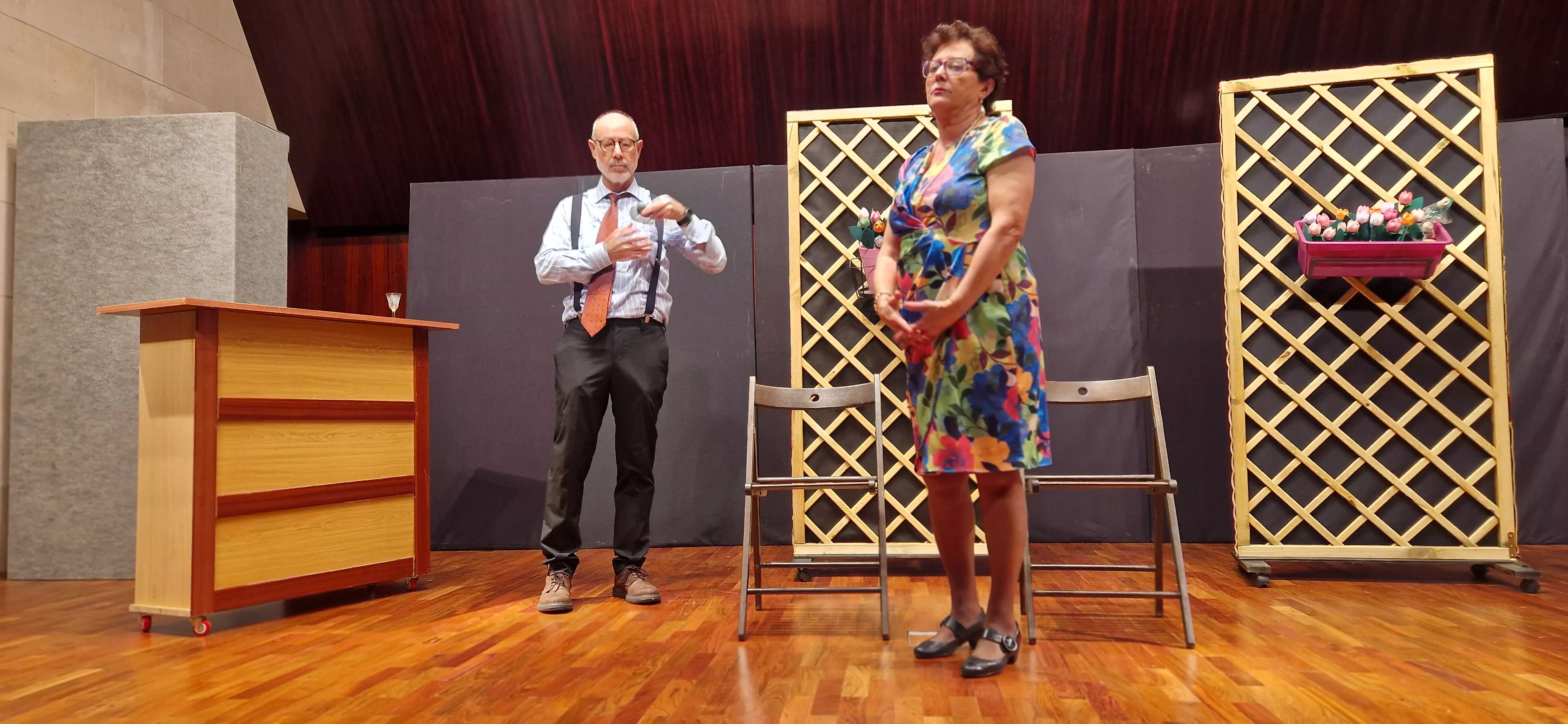 Grupo de teatro de la AECC “Sin Miedo” y la obra “Al mal tiempo…”. Foto Myriam Martínez