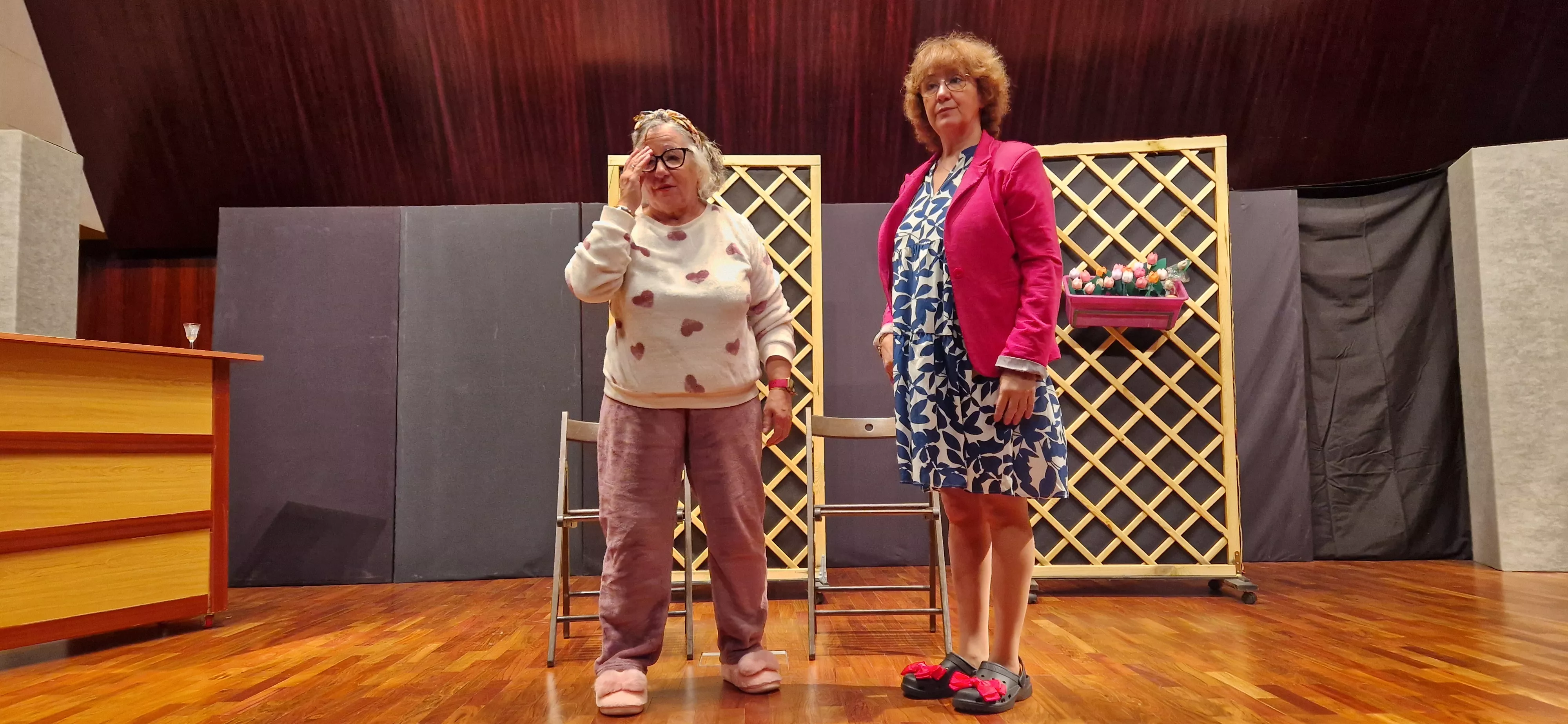 Grupo de teatro de la AECC “Sin Miedo” y la obra “Al mal tiempo…”. Foto Myriam Martínez