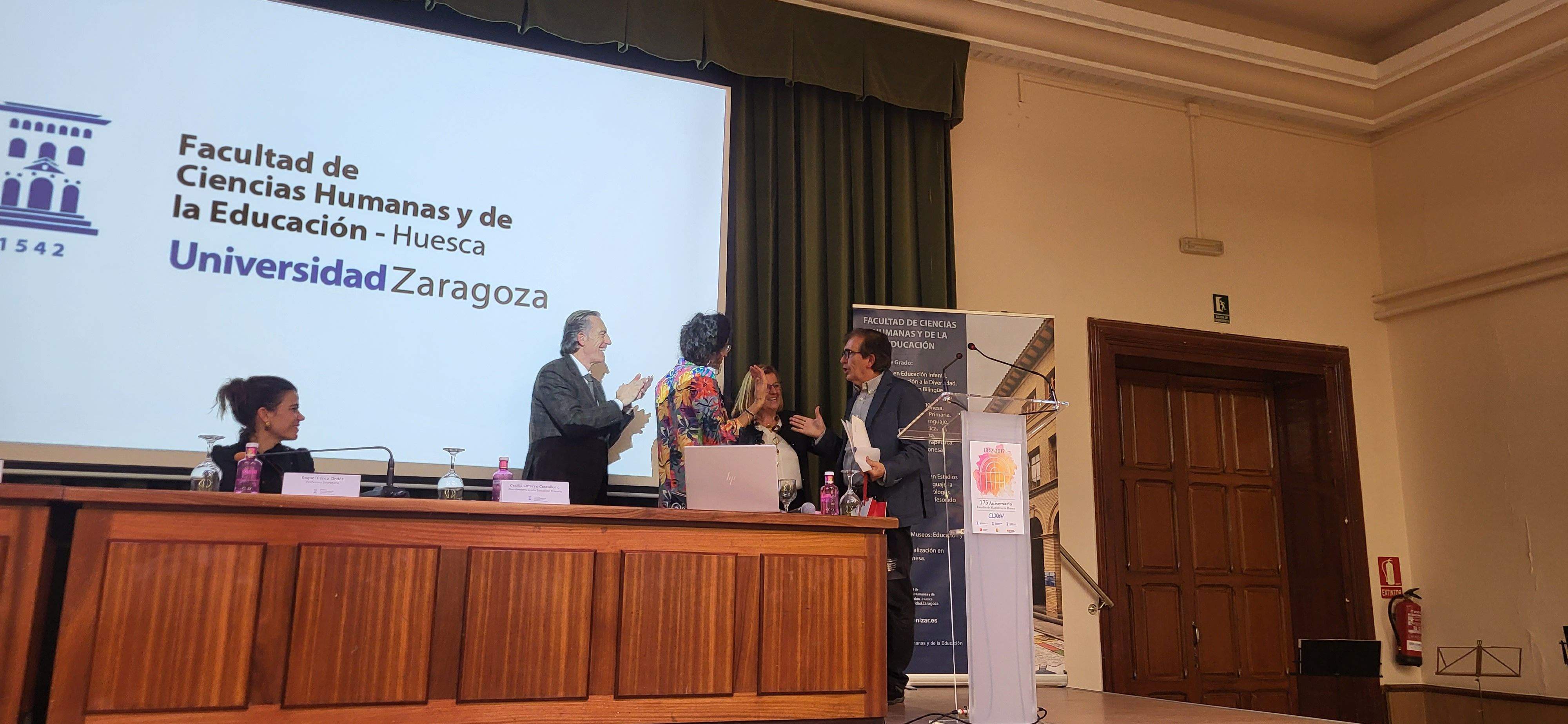 Homenaje a Azucena Lozano, Marien Martín y Miguel Puyuelo. Foto Myriam Martínez