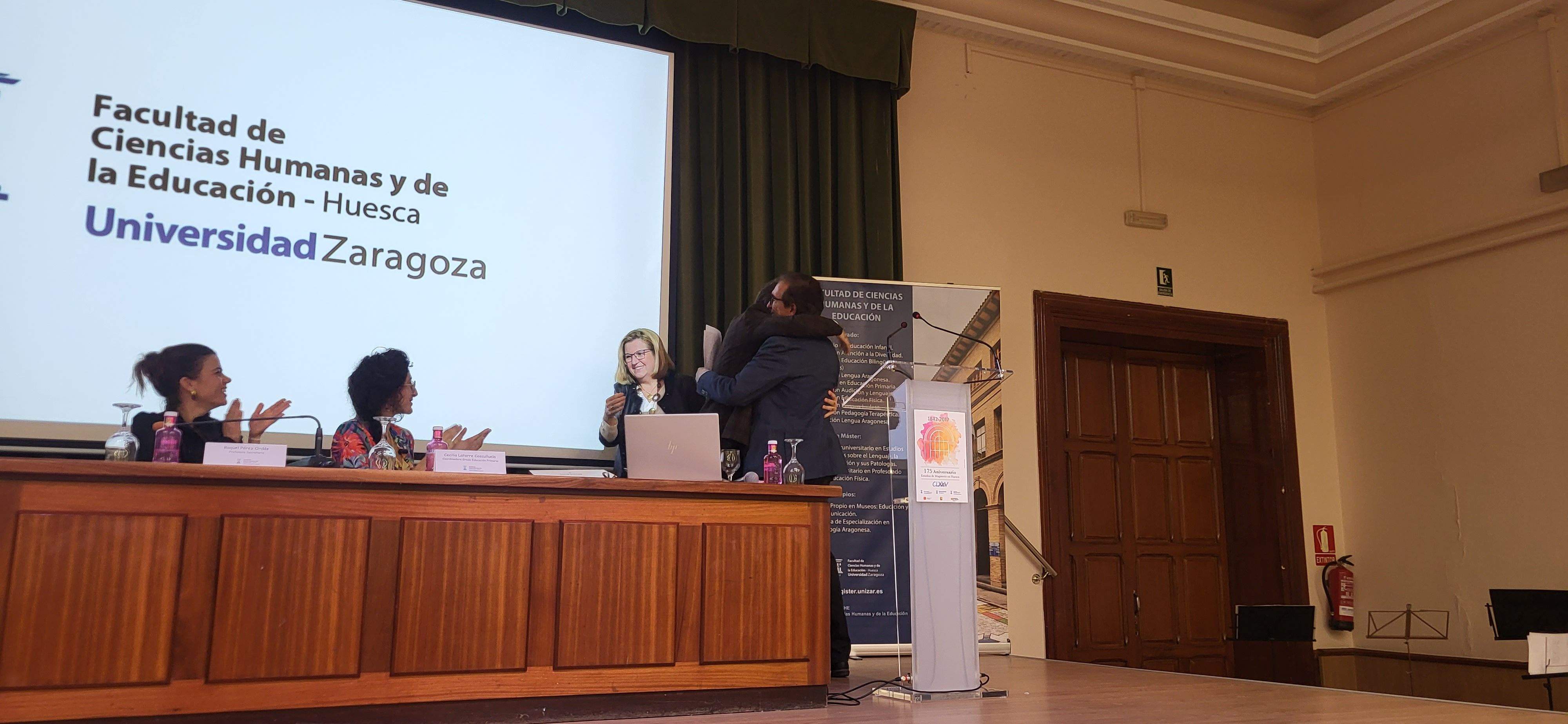 Homenaje a Azucena Lozano, Marien Martín y Miguel Puyuelo. Foto Myriam Martínez