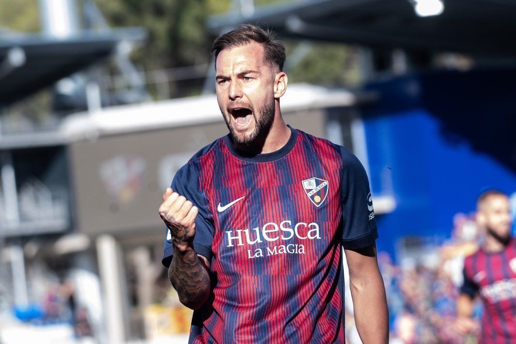 Carrillo celebra uno de los goles conseguidos en la pasada temporada