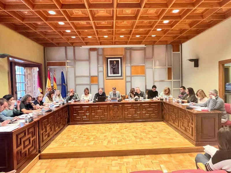 Imagen de una sesión anterior celebrada por el pleno del Ayuntamiento de Jaca.