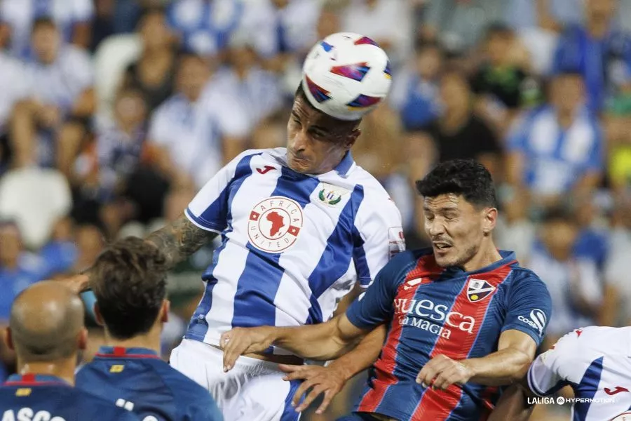 Foto de archivo de un partido entre el Huesca y el Leganés.Ya hay horario para el Huesca-Leganés