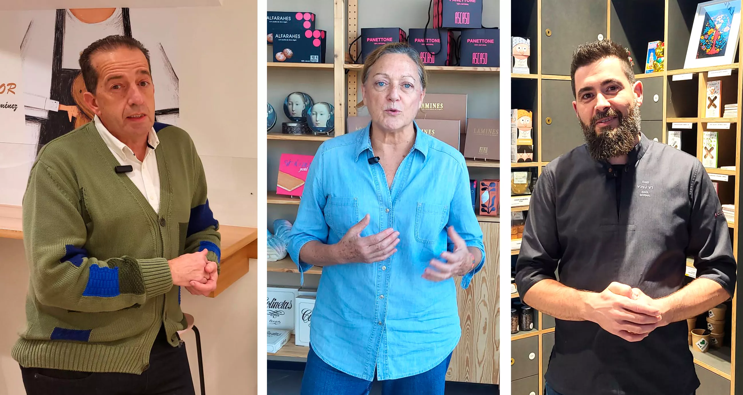 Jesús Tolosana, Sura Ascaso y Raúl Bernal, promotores de la Feria Huesca es Dulce.