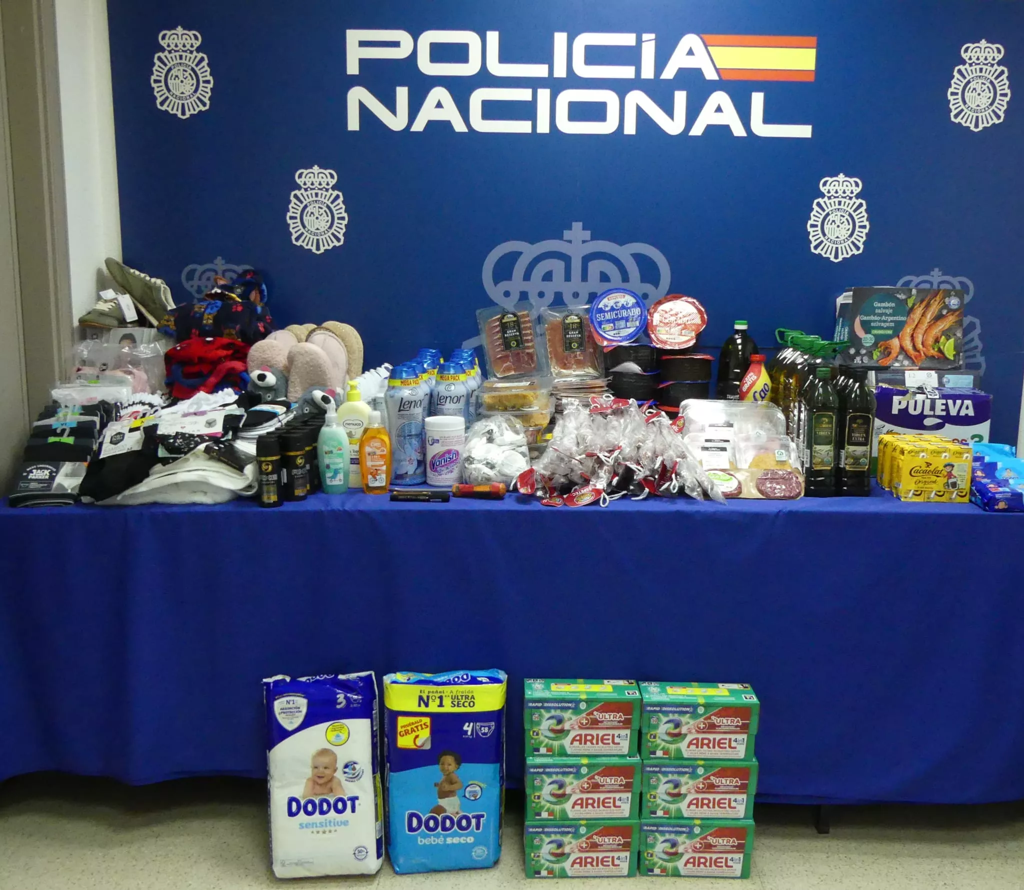 Material incautado por la Policía Nacional en Huesca y Jaca.
