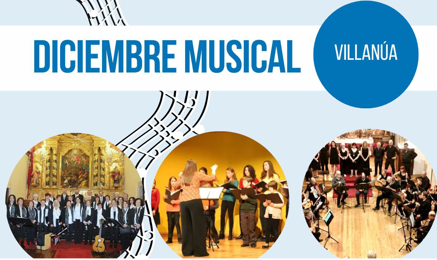 Cartel del 'Diciembre musical' que se celebra en Villanúa.