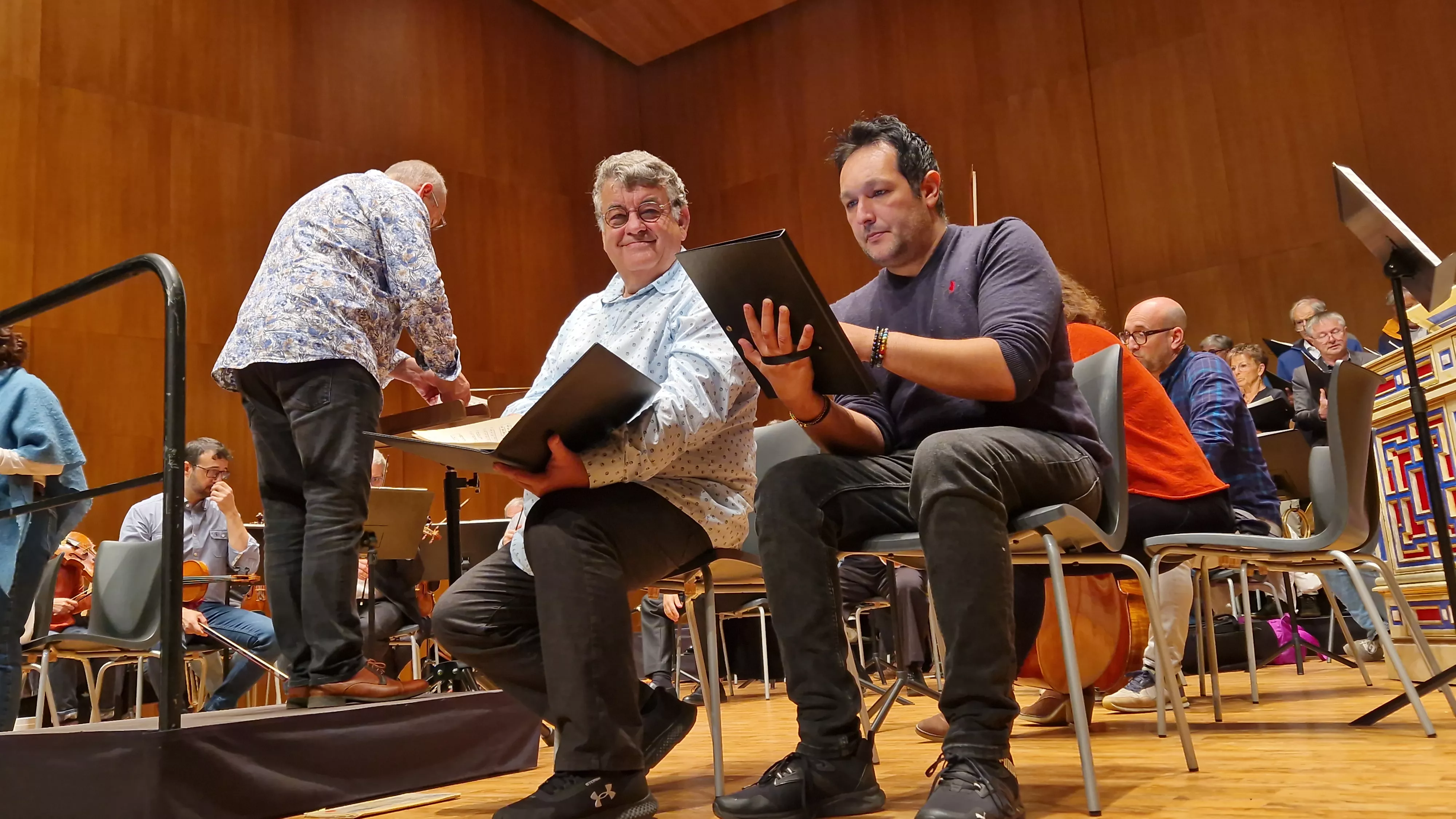 Prueba de sonido del concierto del 60 hermanamiento de Huesca y Tarbes. Foto Myriam Martínez